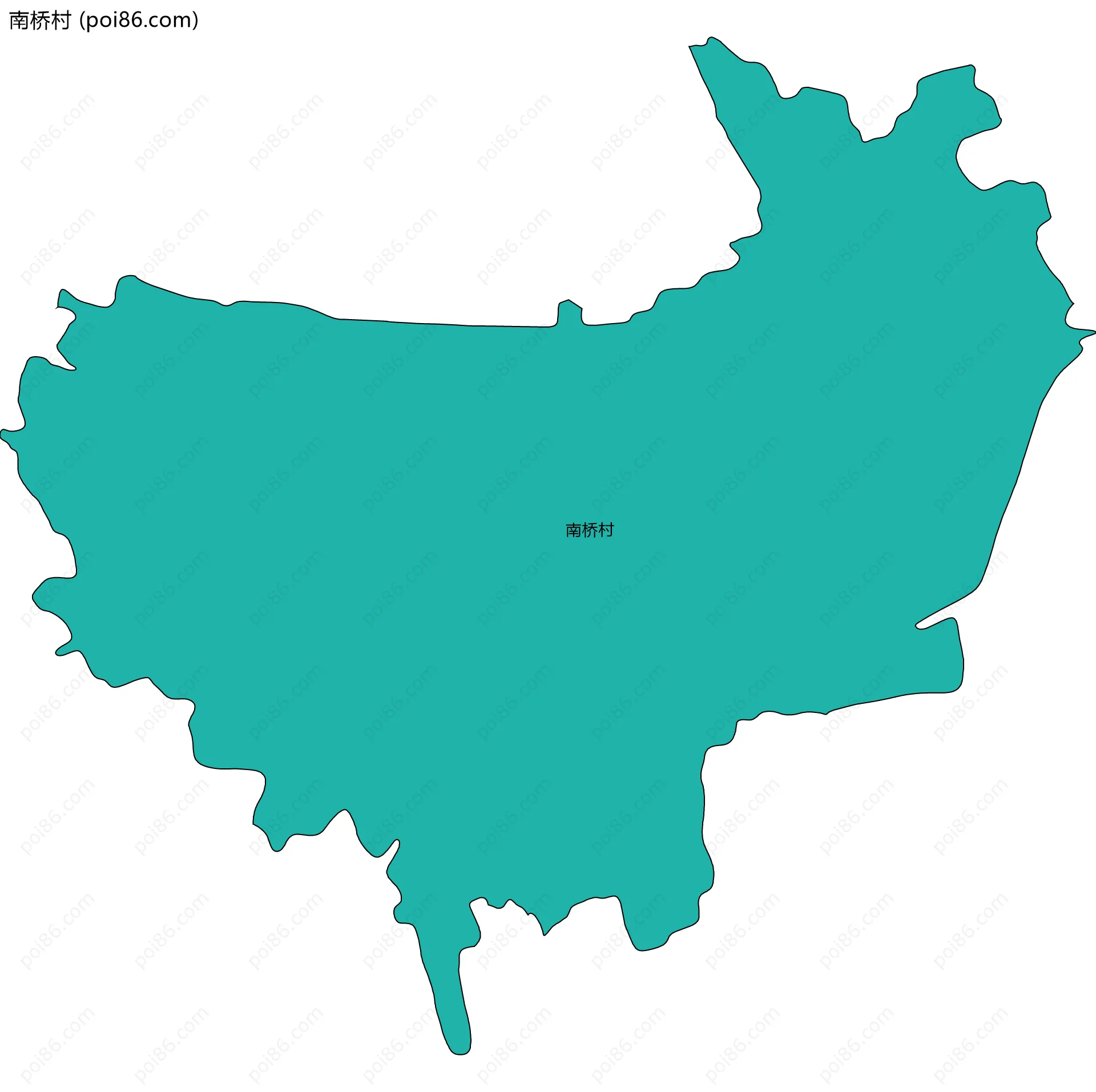 南桥村边界地图