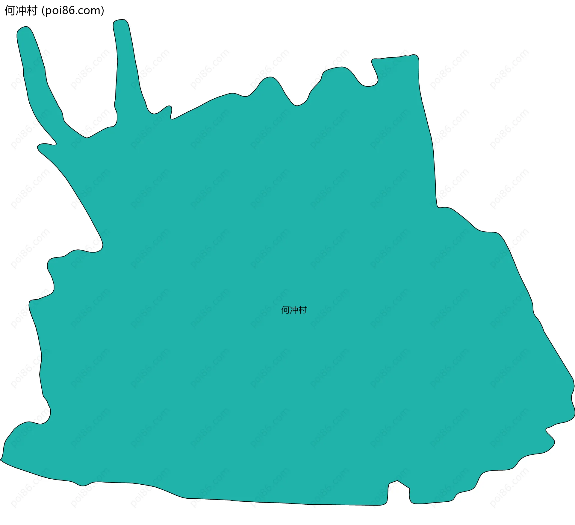 何冲村边界地图