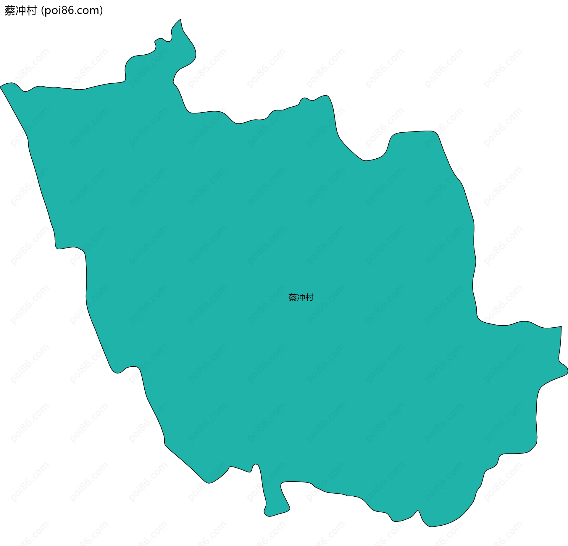 蔡冲村边界地图