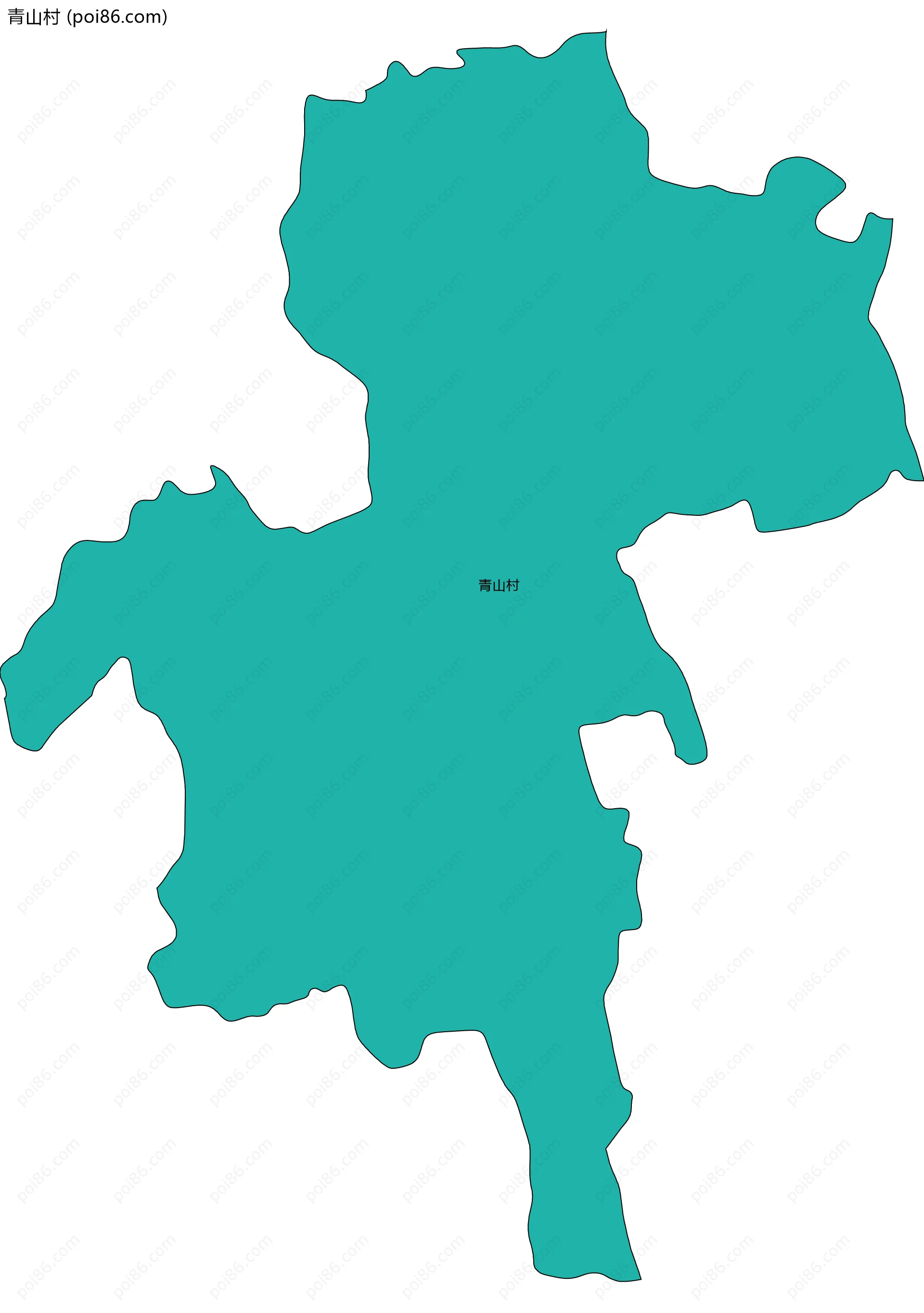 青山村边界地图