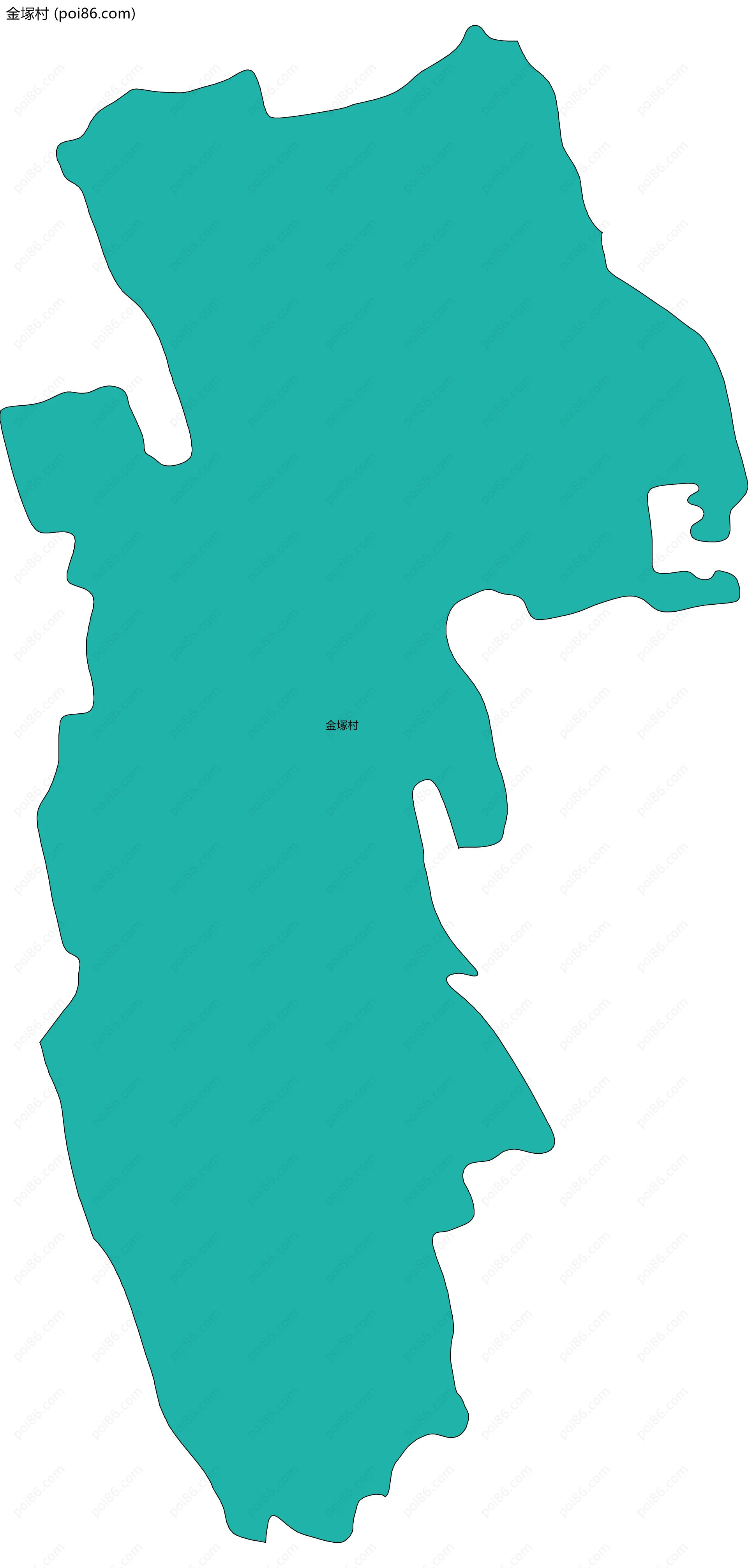 金塚村边界地图