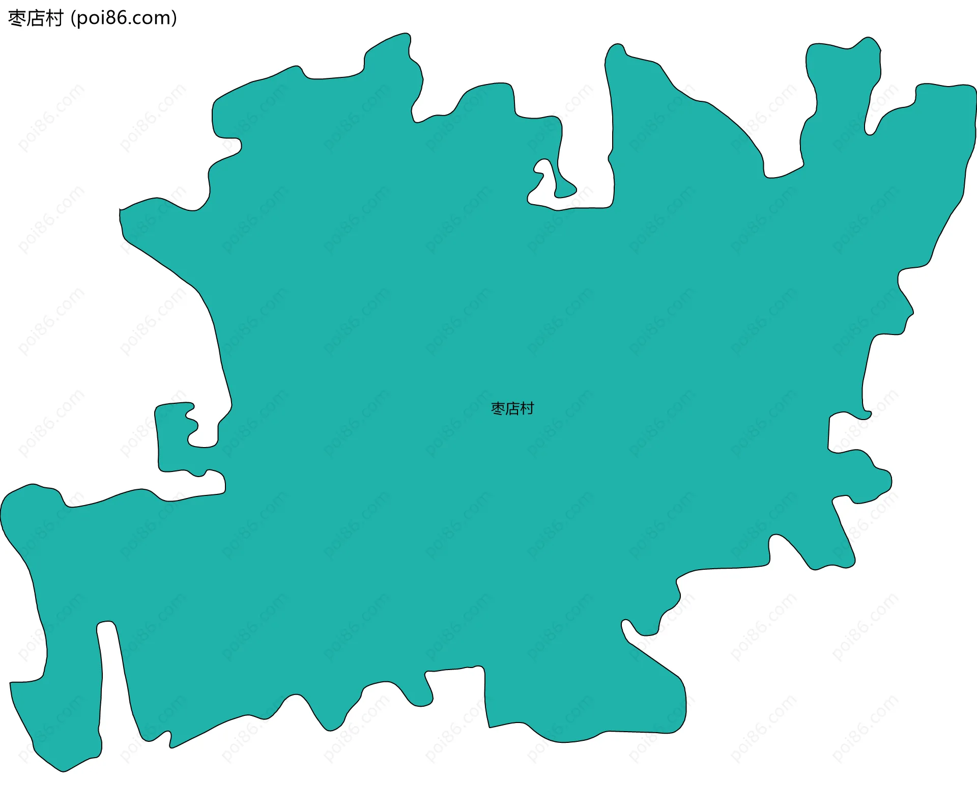 枣店村边界地图