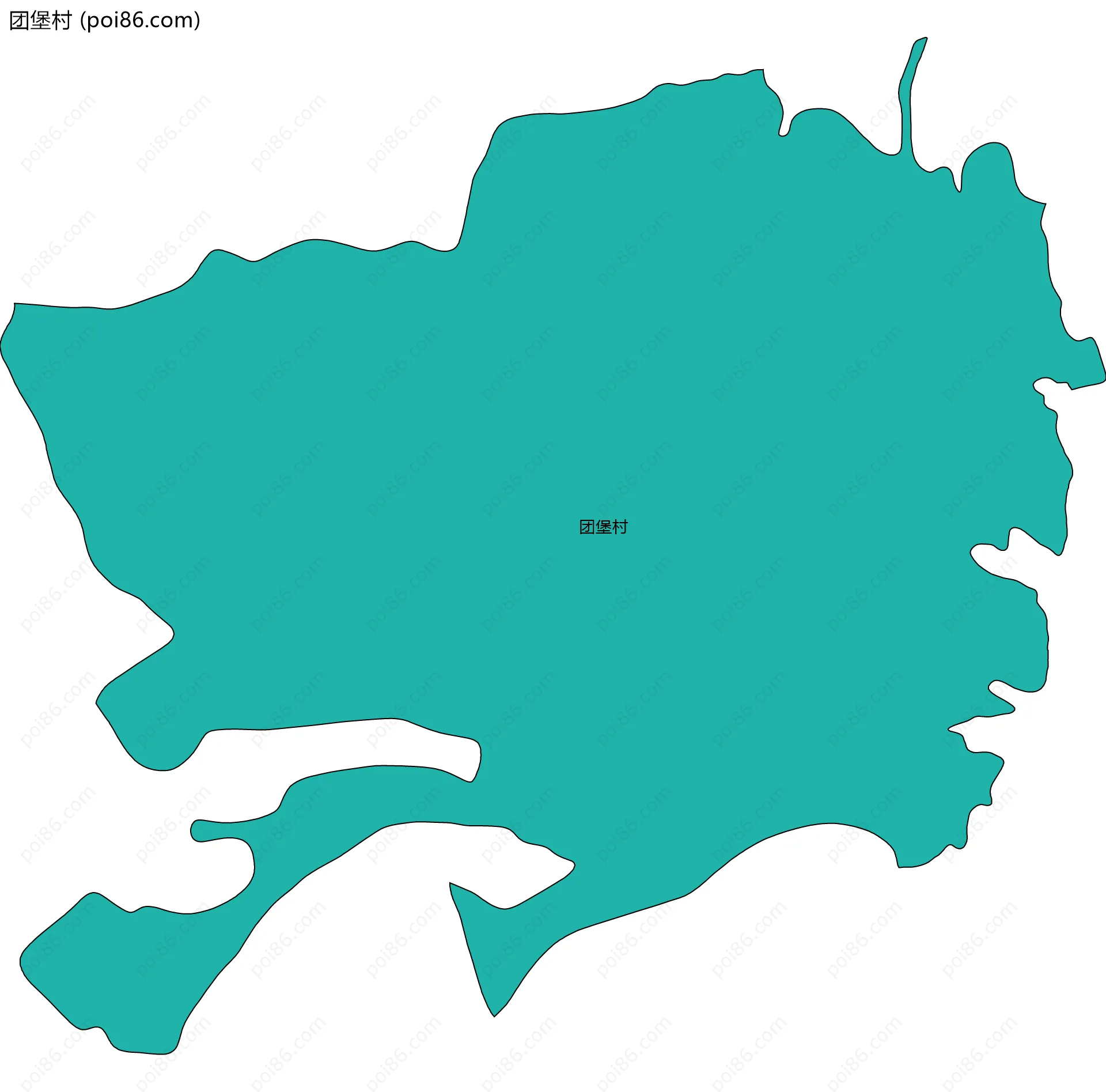 团堡村边界地图