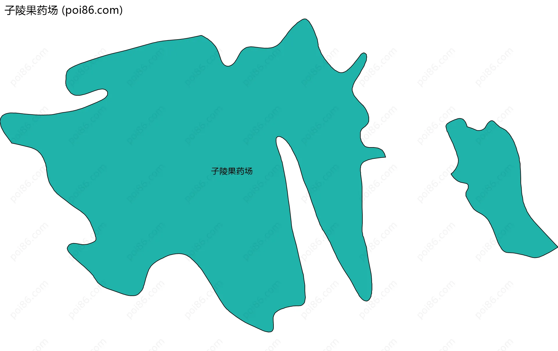子陵果药场边界地图