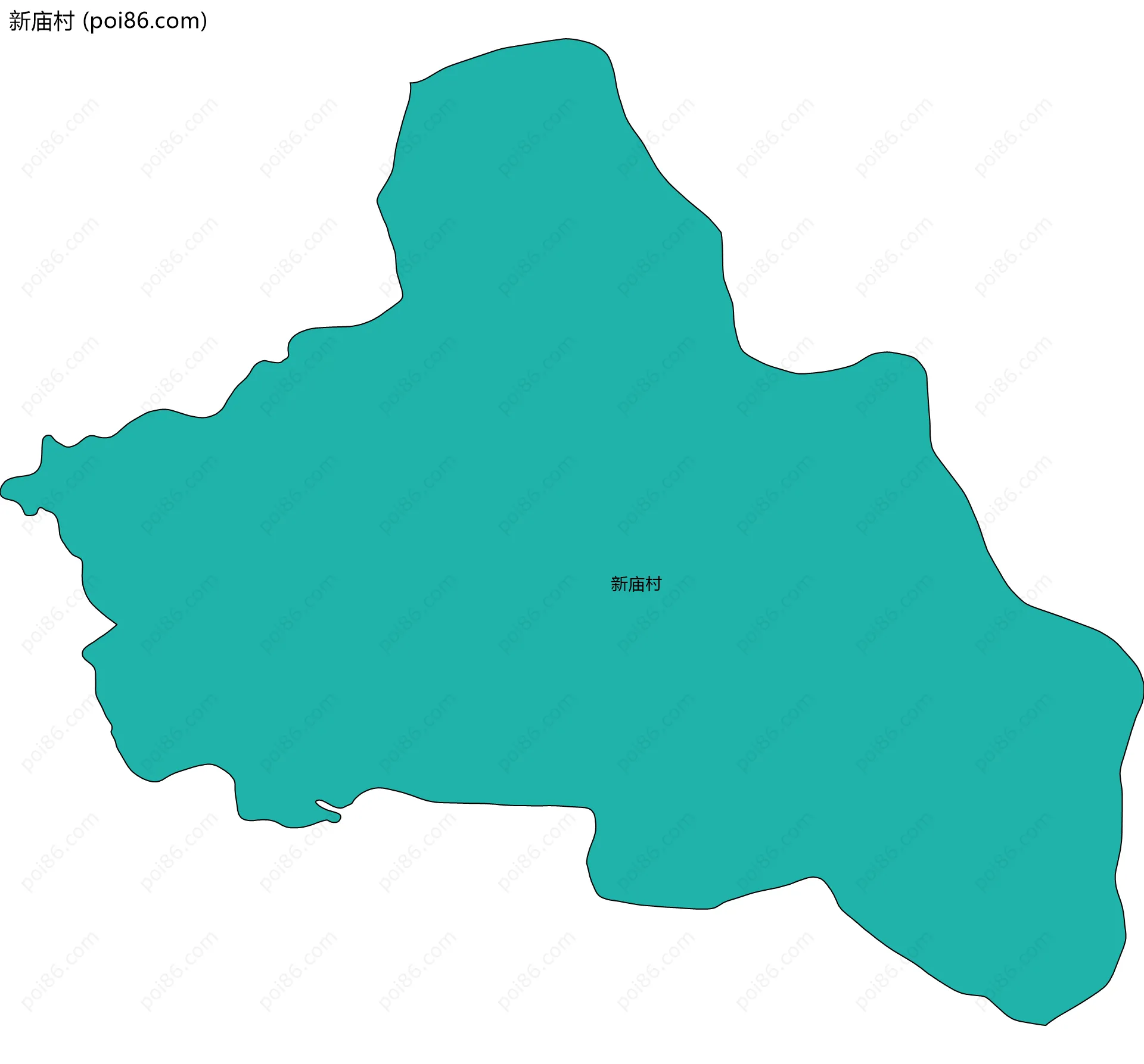 新庙村边界地图