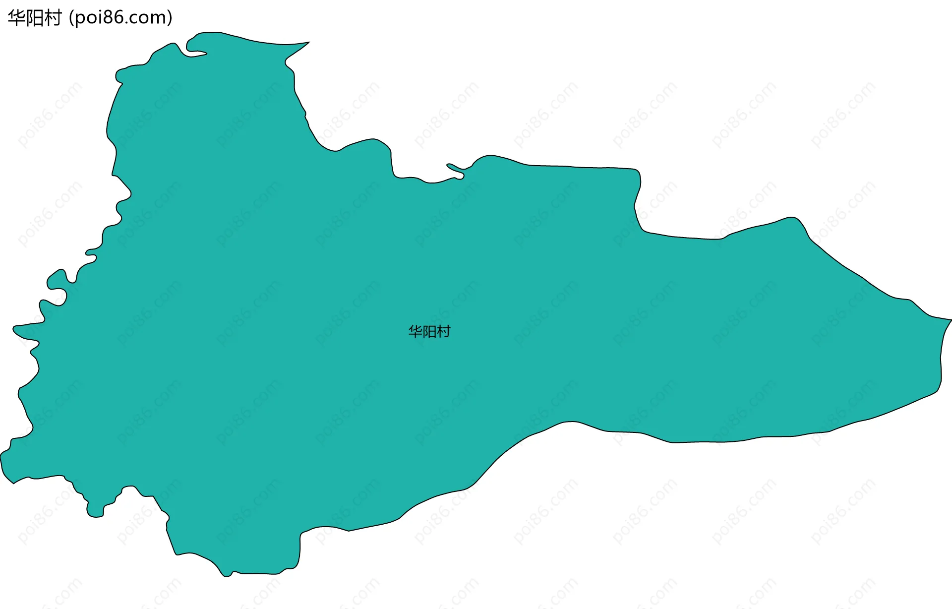 华阳村边界地图