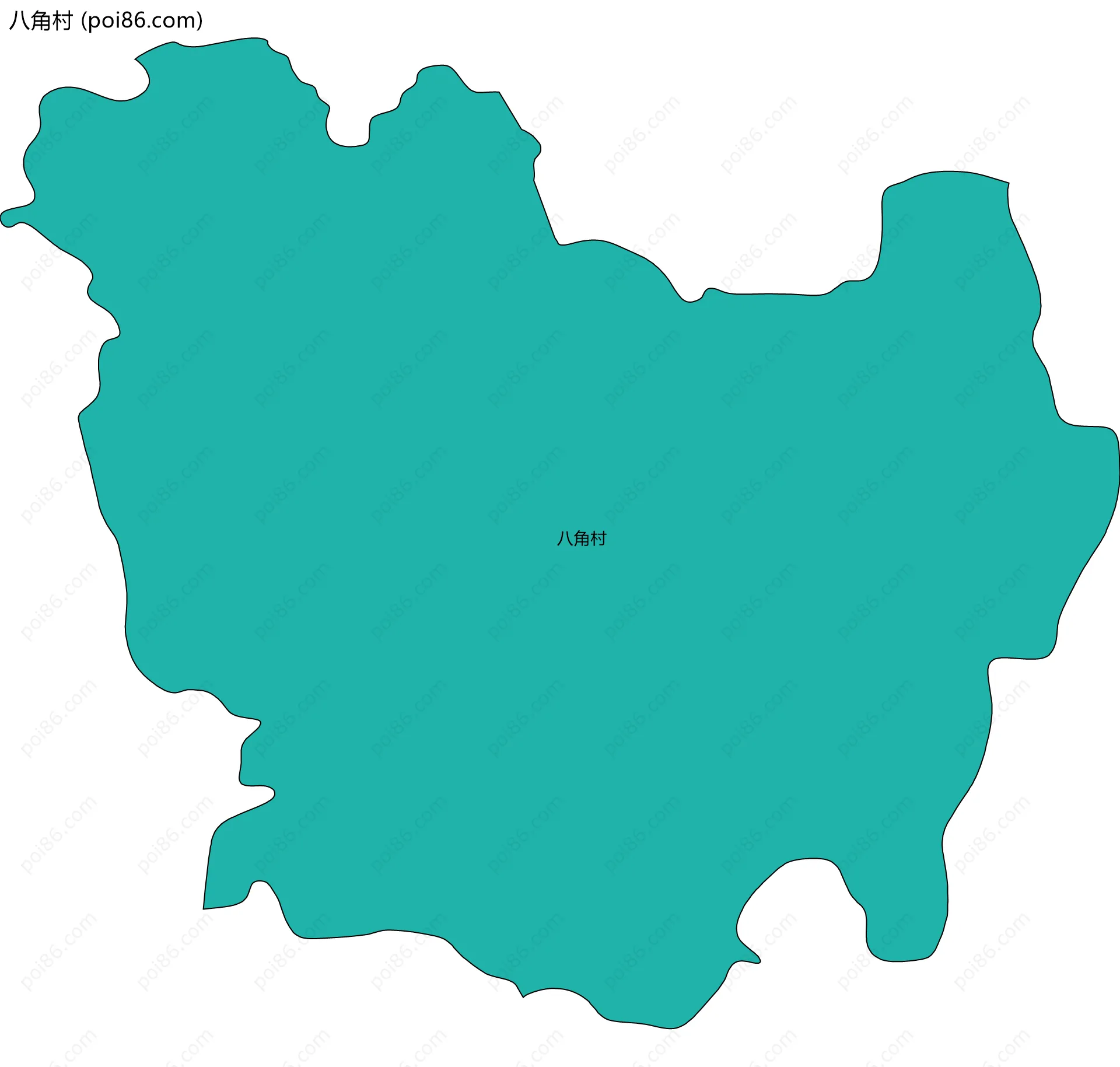 八角村边界地图