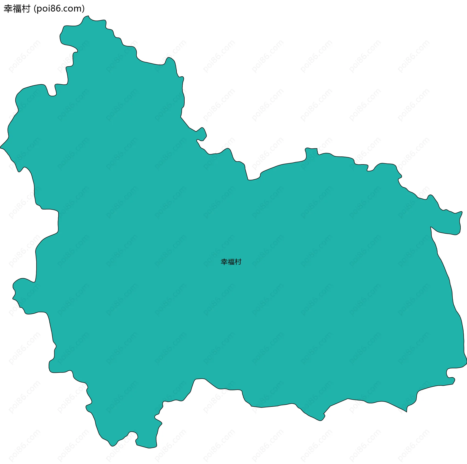 幸福村边界地图