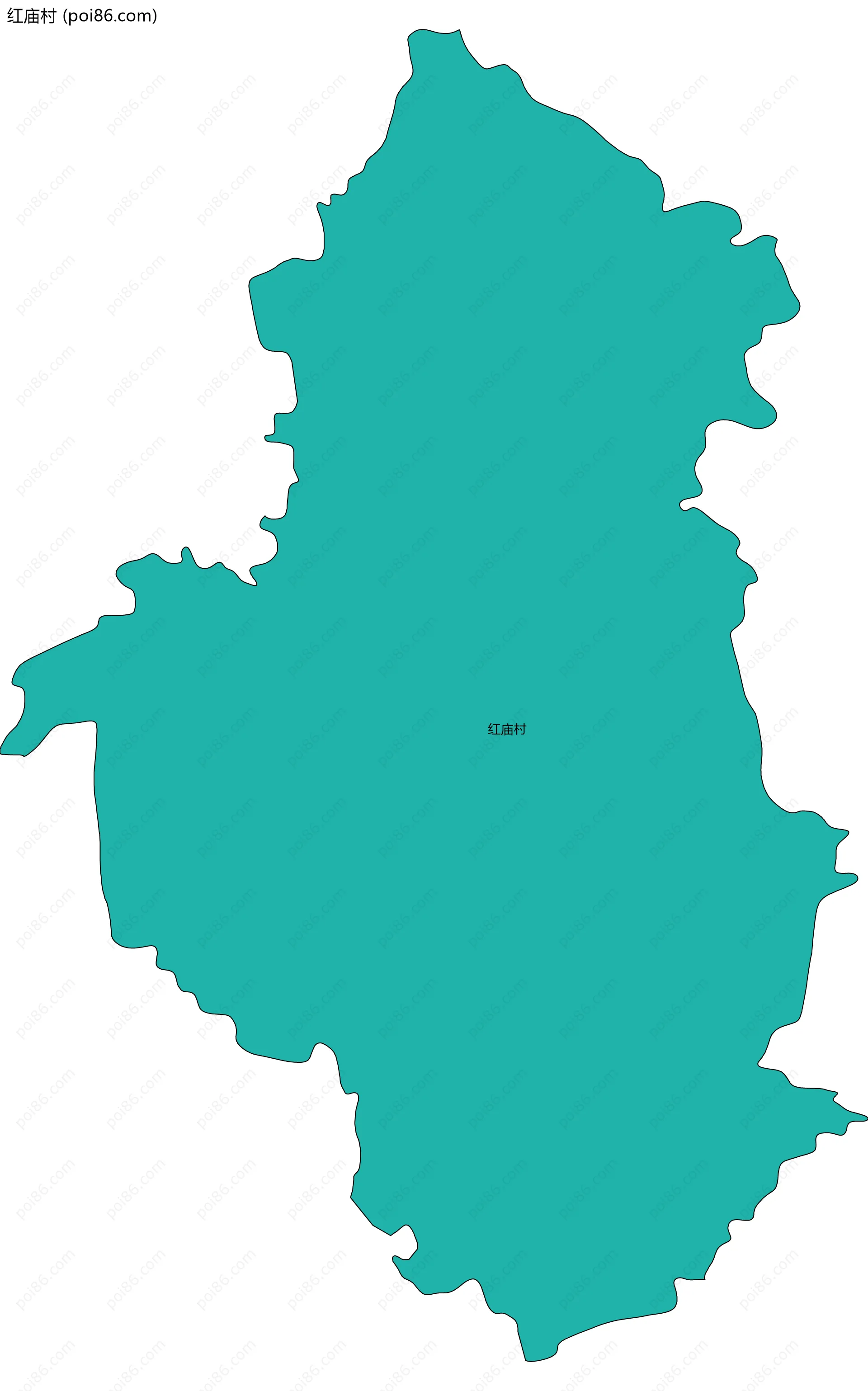 红庙村边界地图