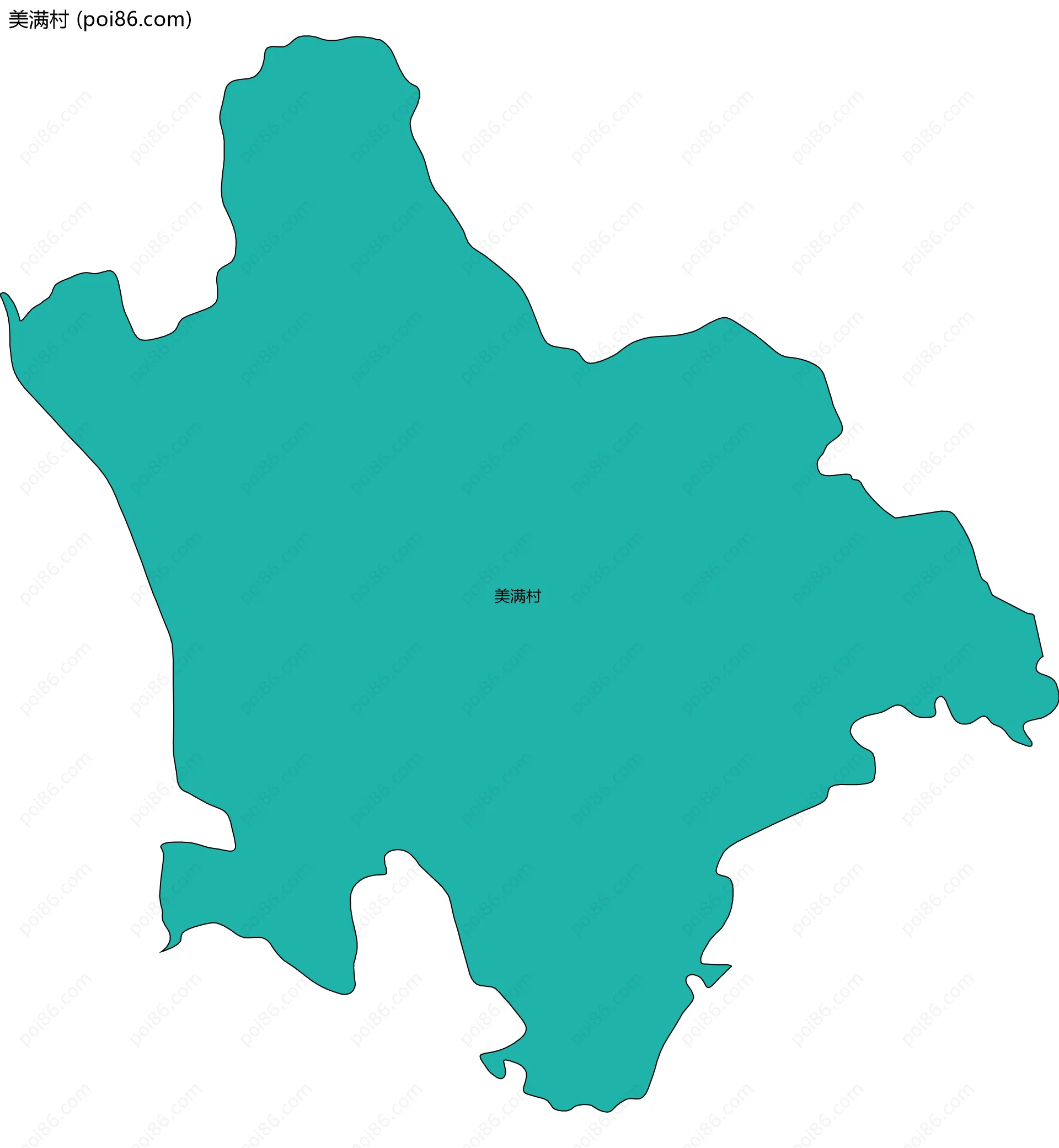 美满村边界地图