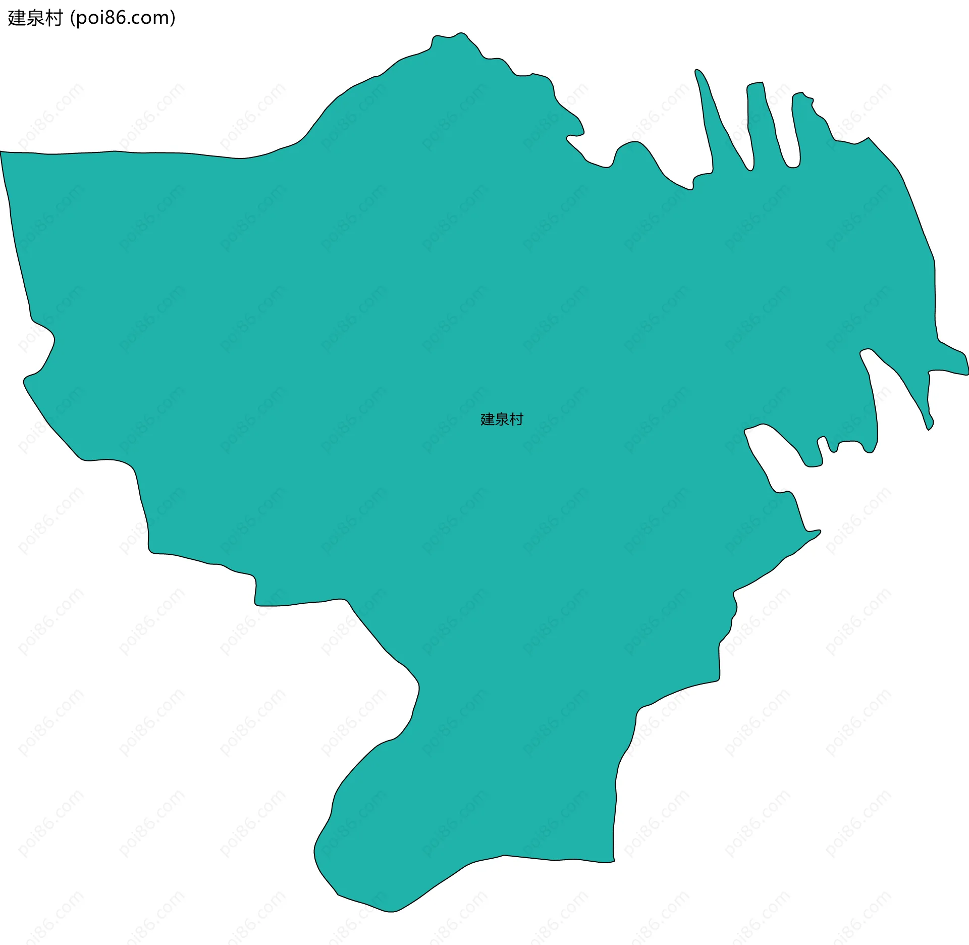 建泉村边界地图