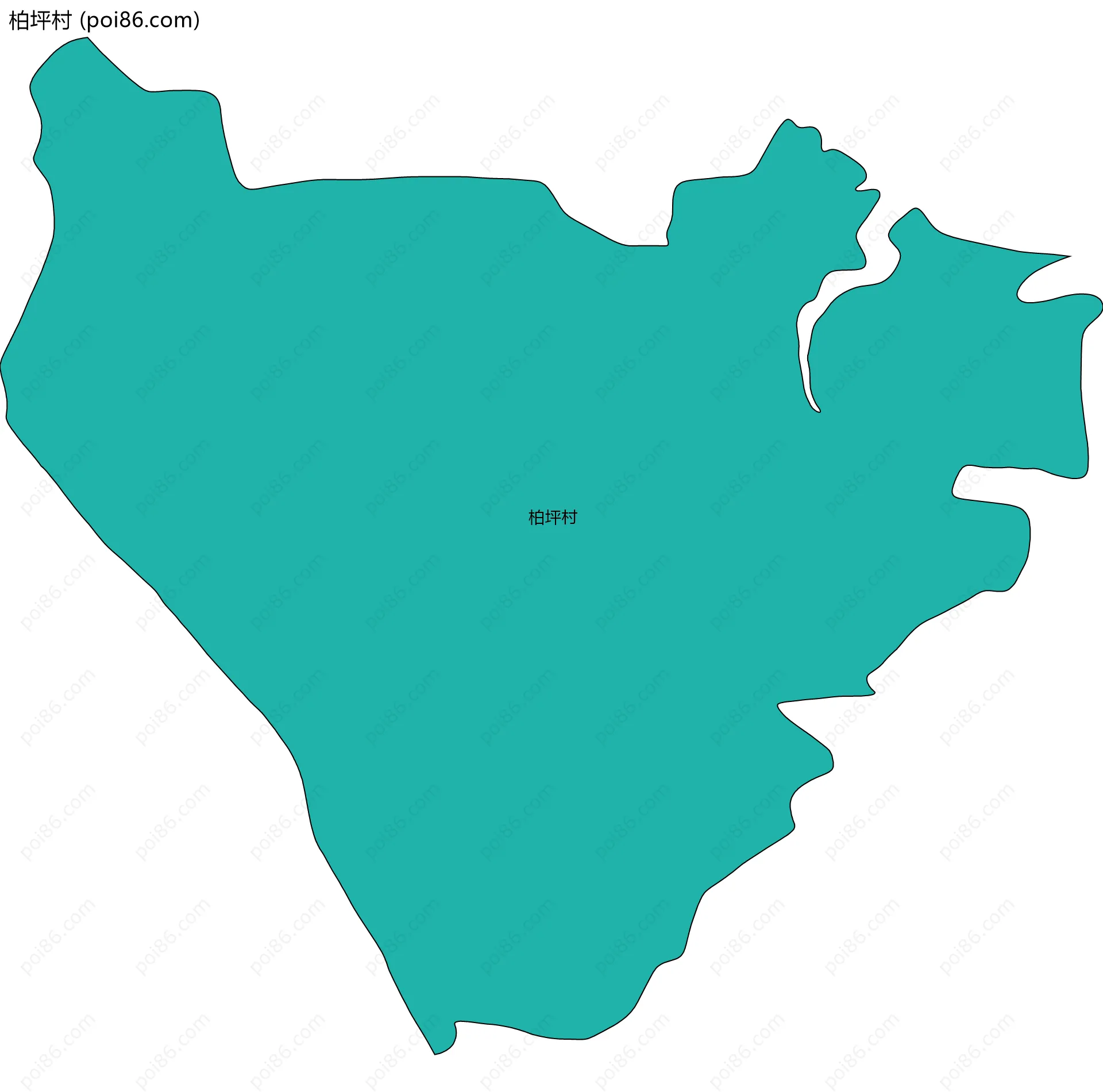 柏坪村边界地图