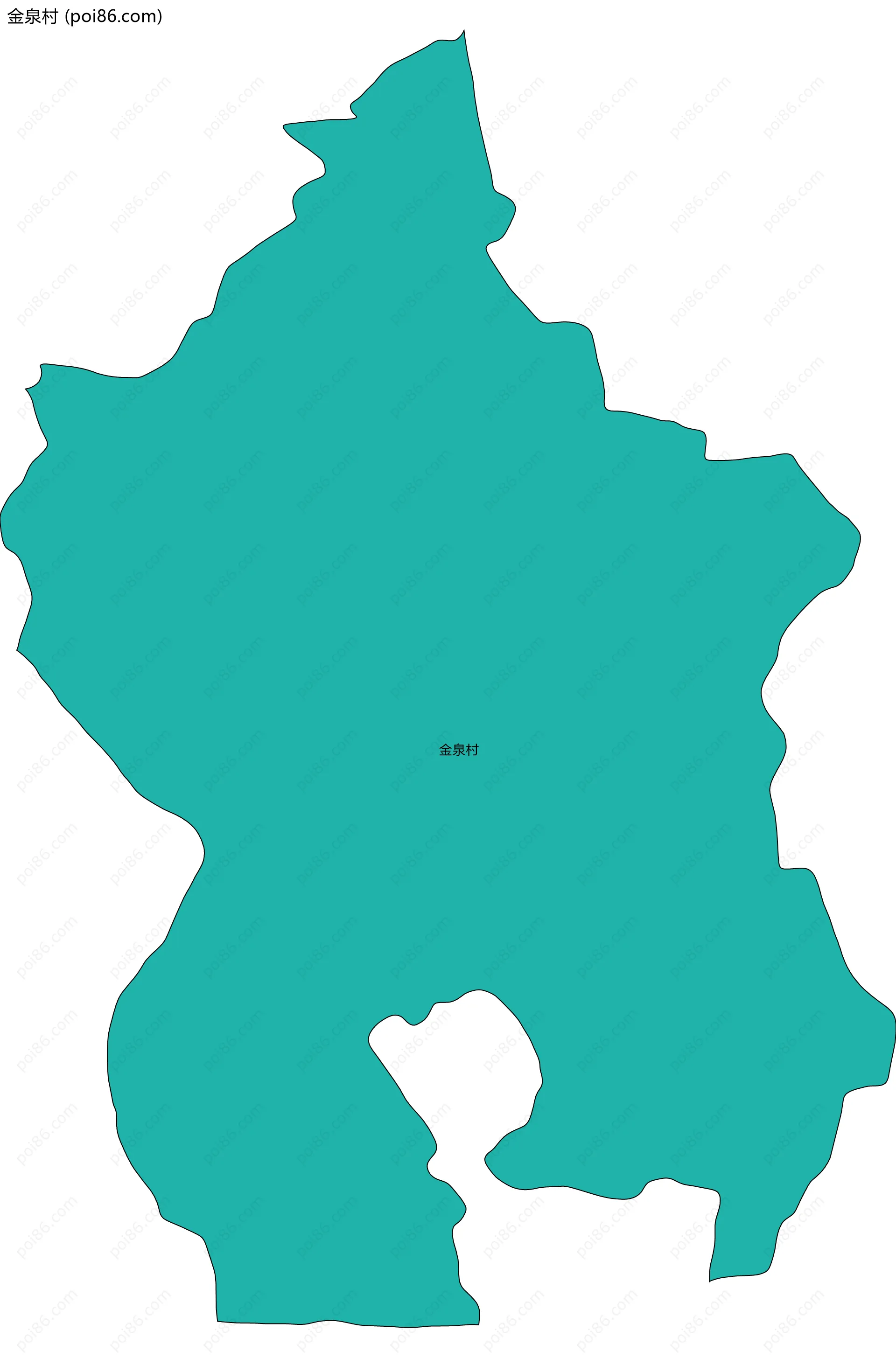 金泉村边界地图