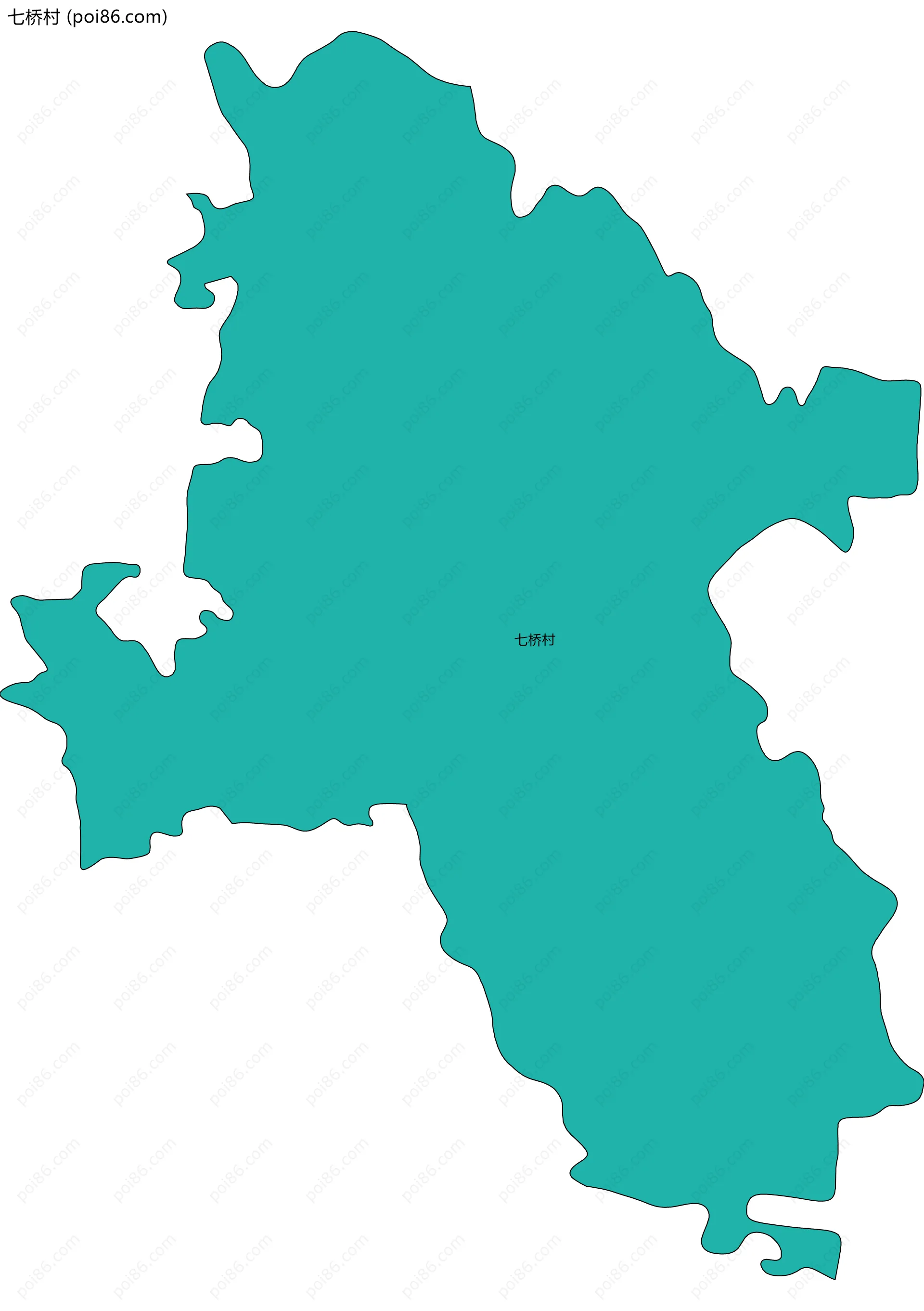 七桥村边界地图