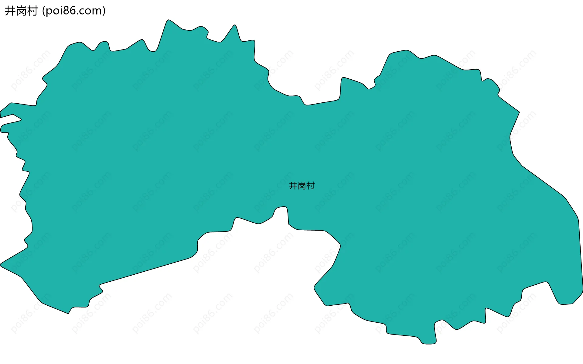 井岗村边界地图