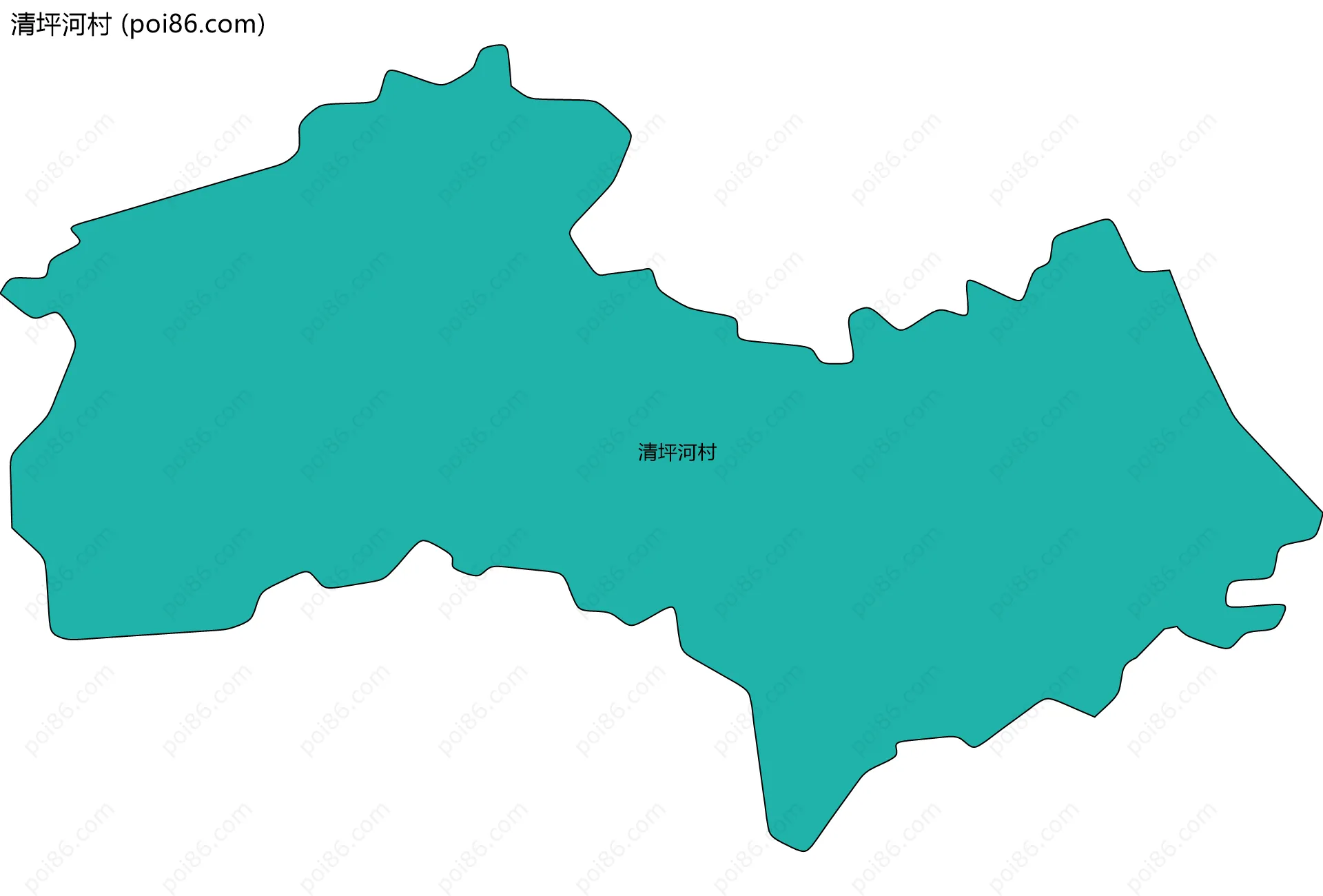 清坪河村边界地图
