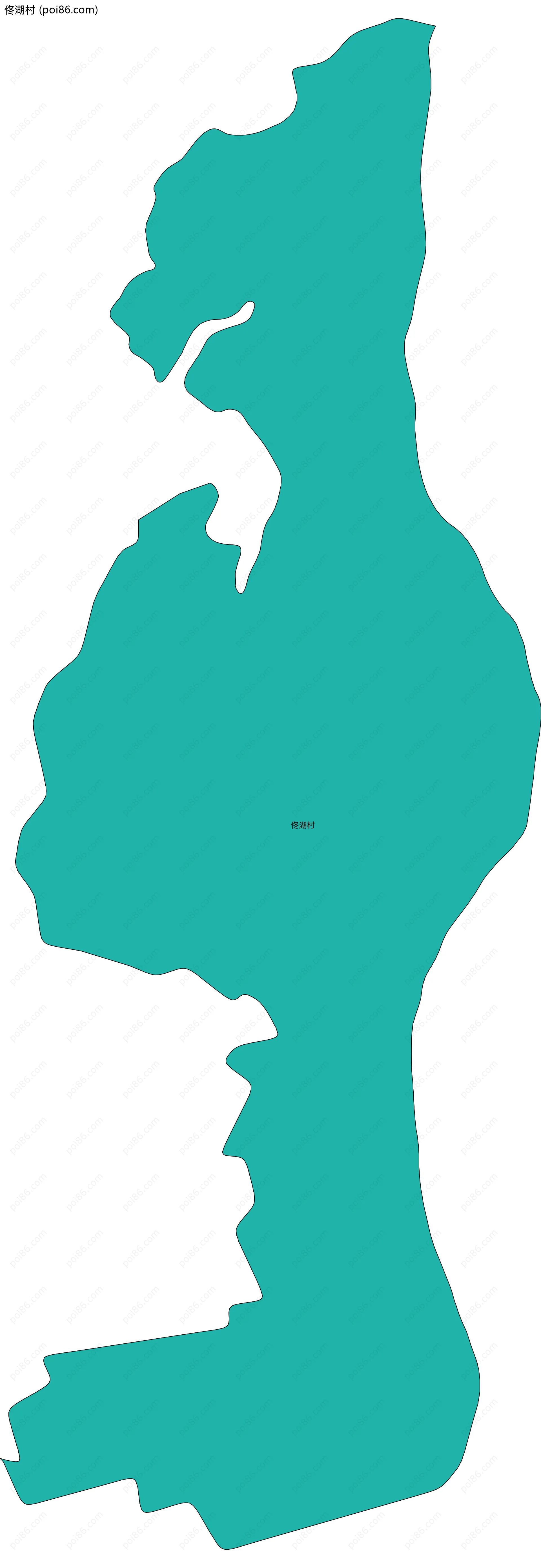 佟湖村边界地图