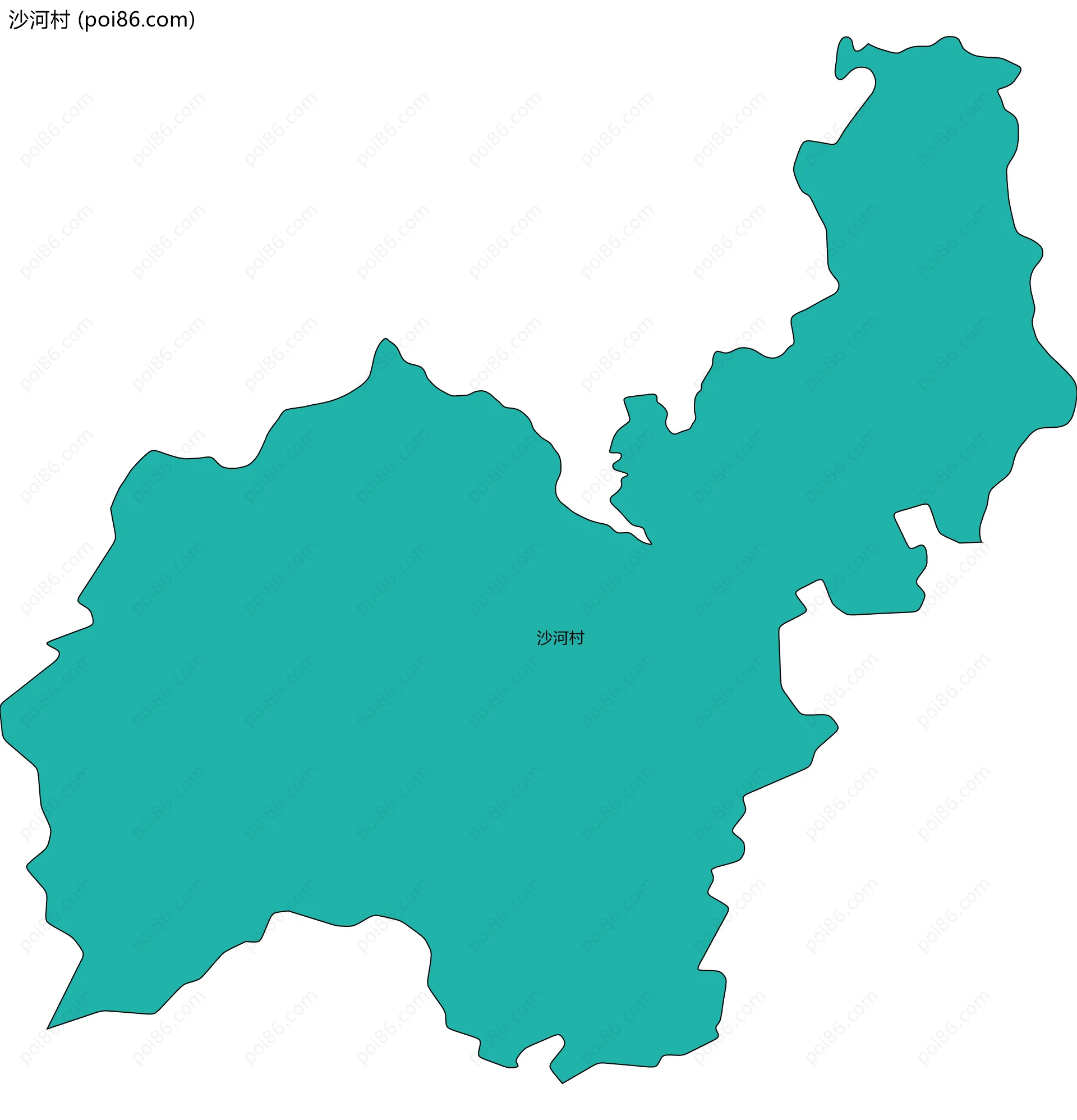 沙河村边界地图