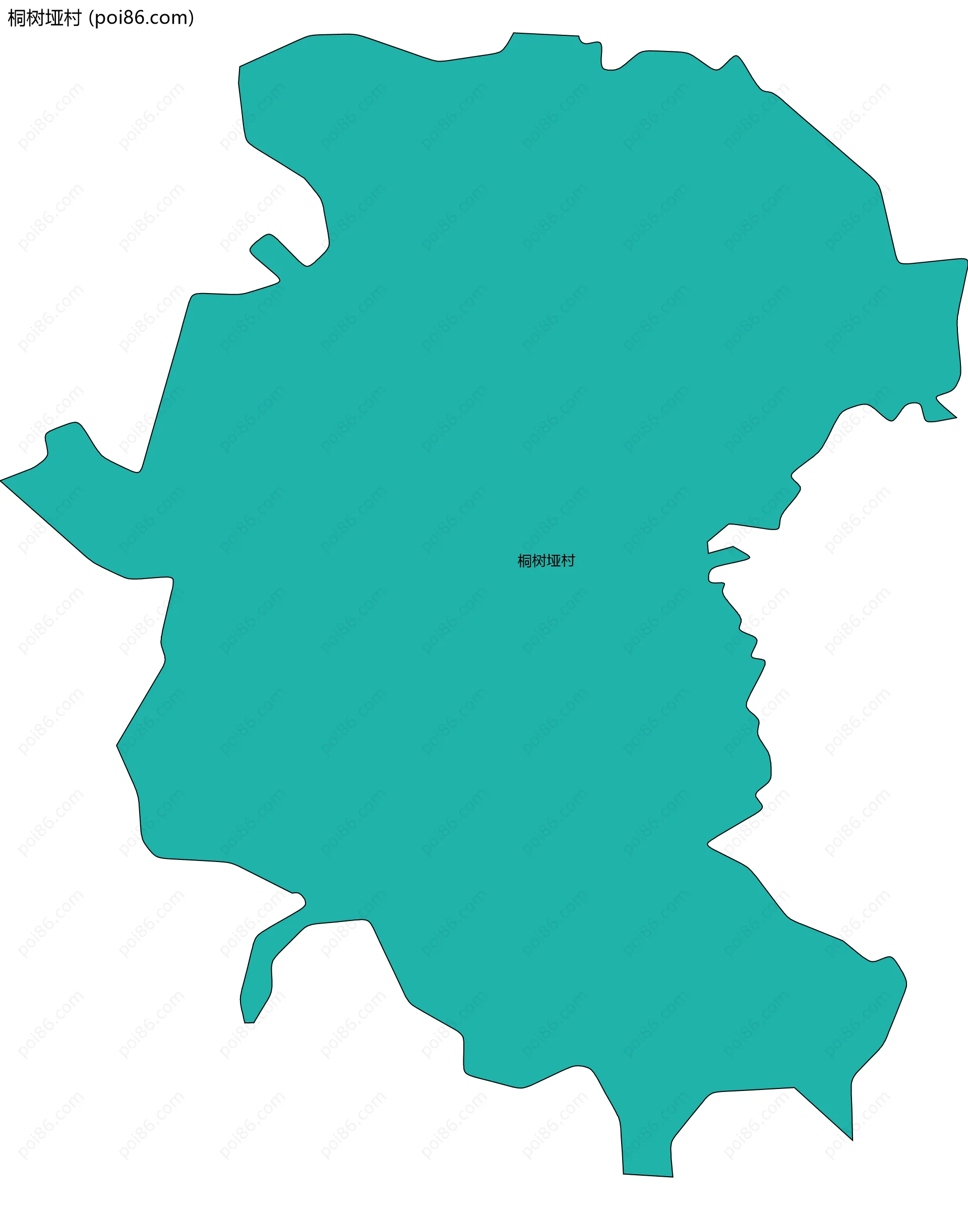 桐树垭村边界地图