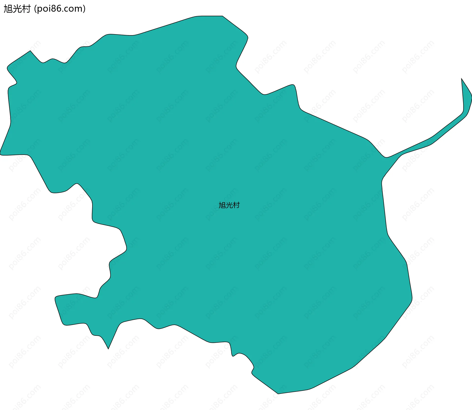 旭光村边界地图