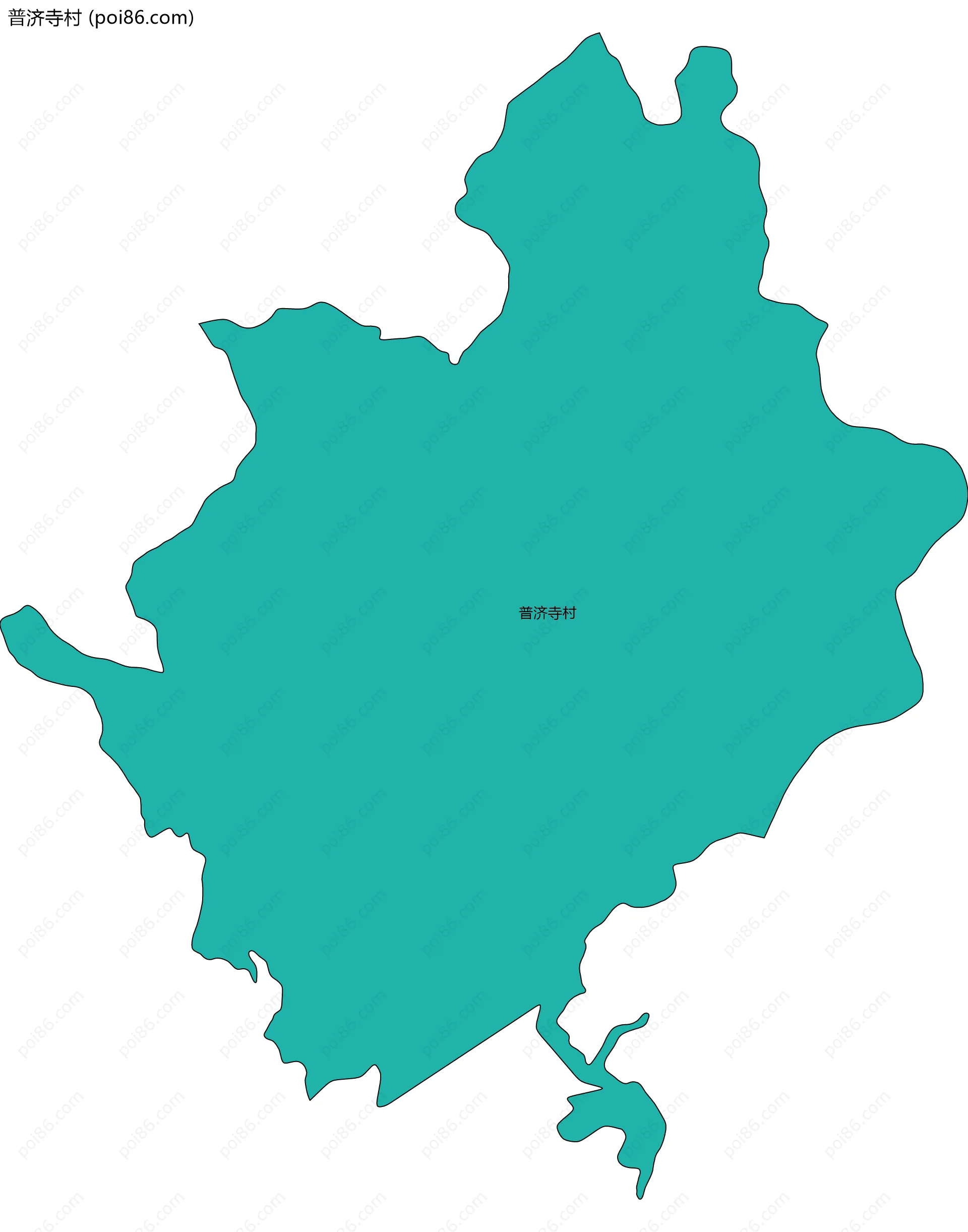 普济寺村边界地图