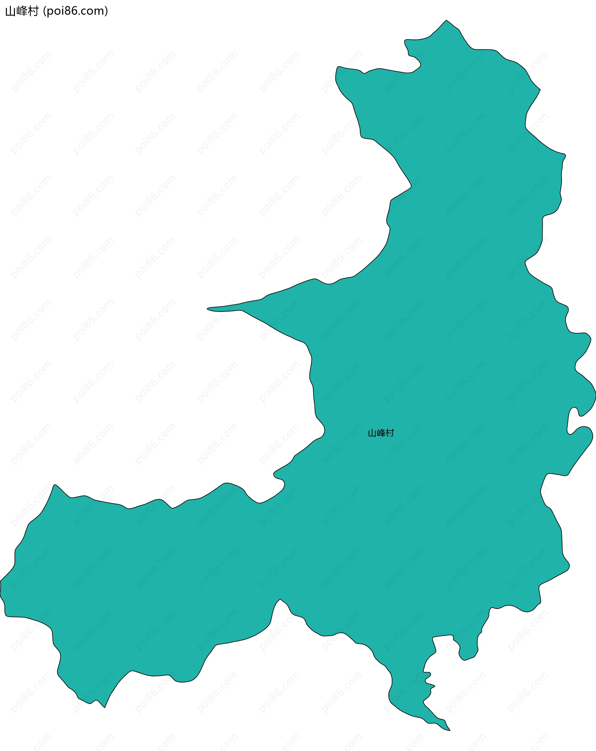 山峰村边界地图