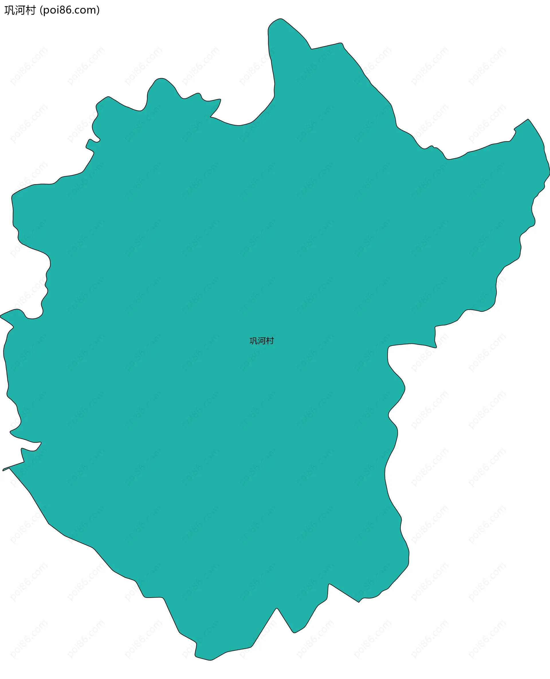 巩河村边界地图