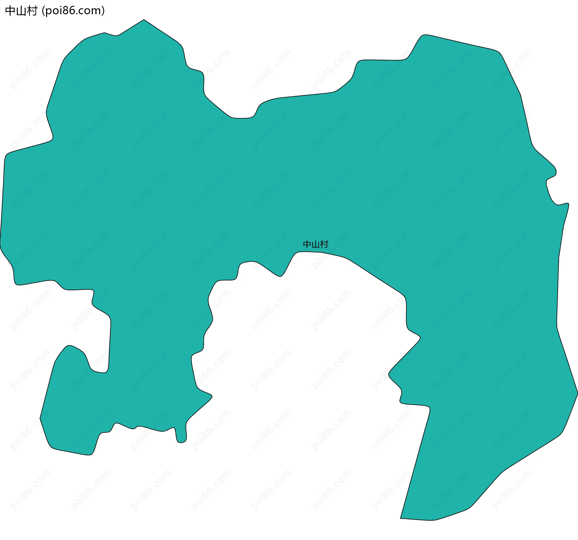 中山村边界地图