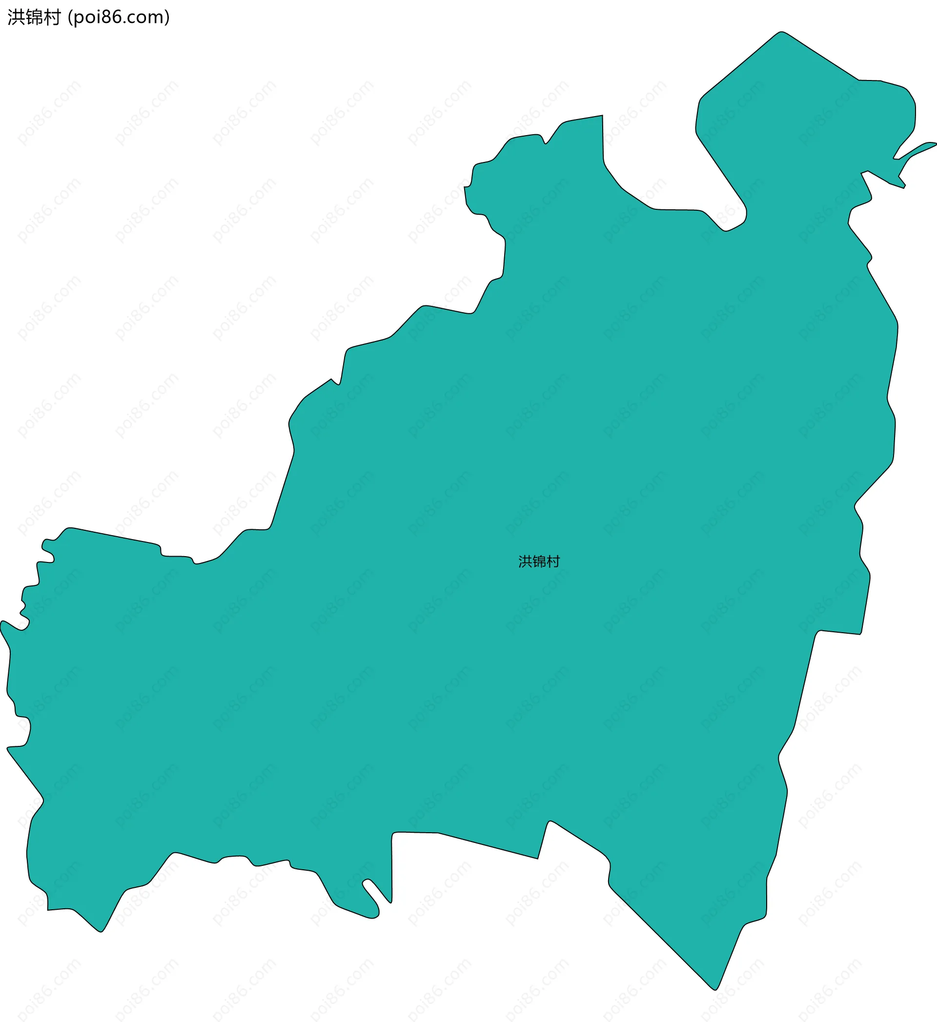 洪锦村边界地图