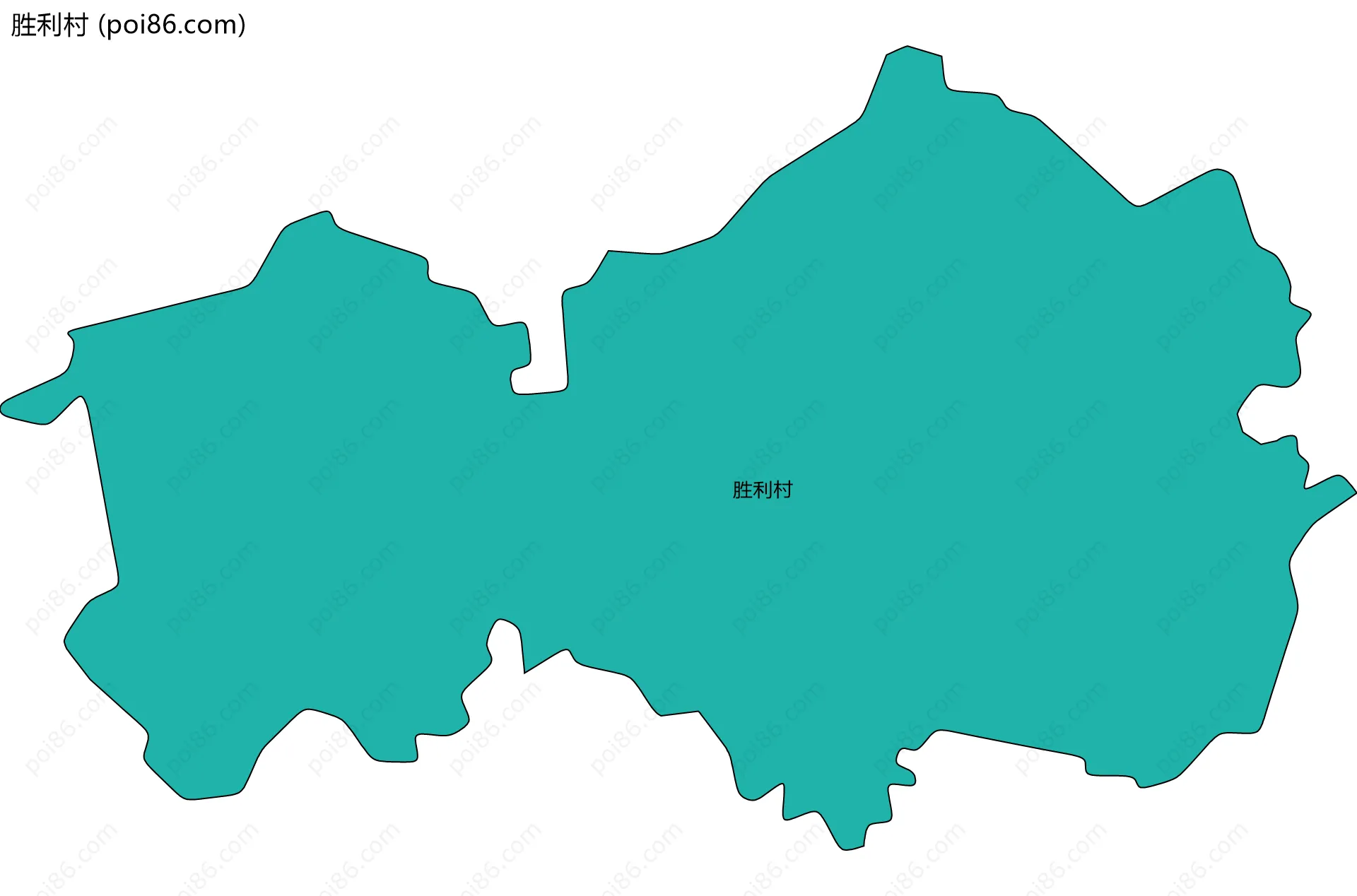 胜利村边界地图