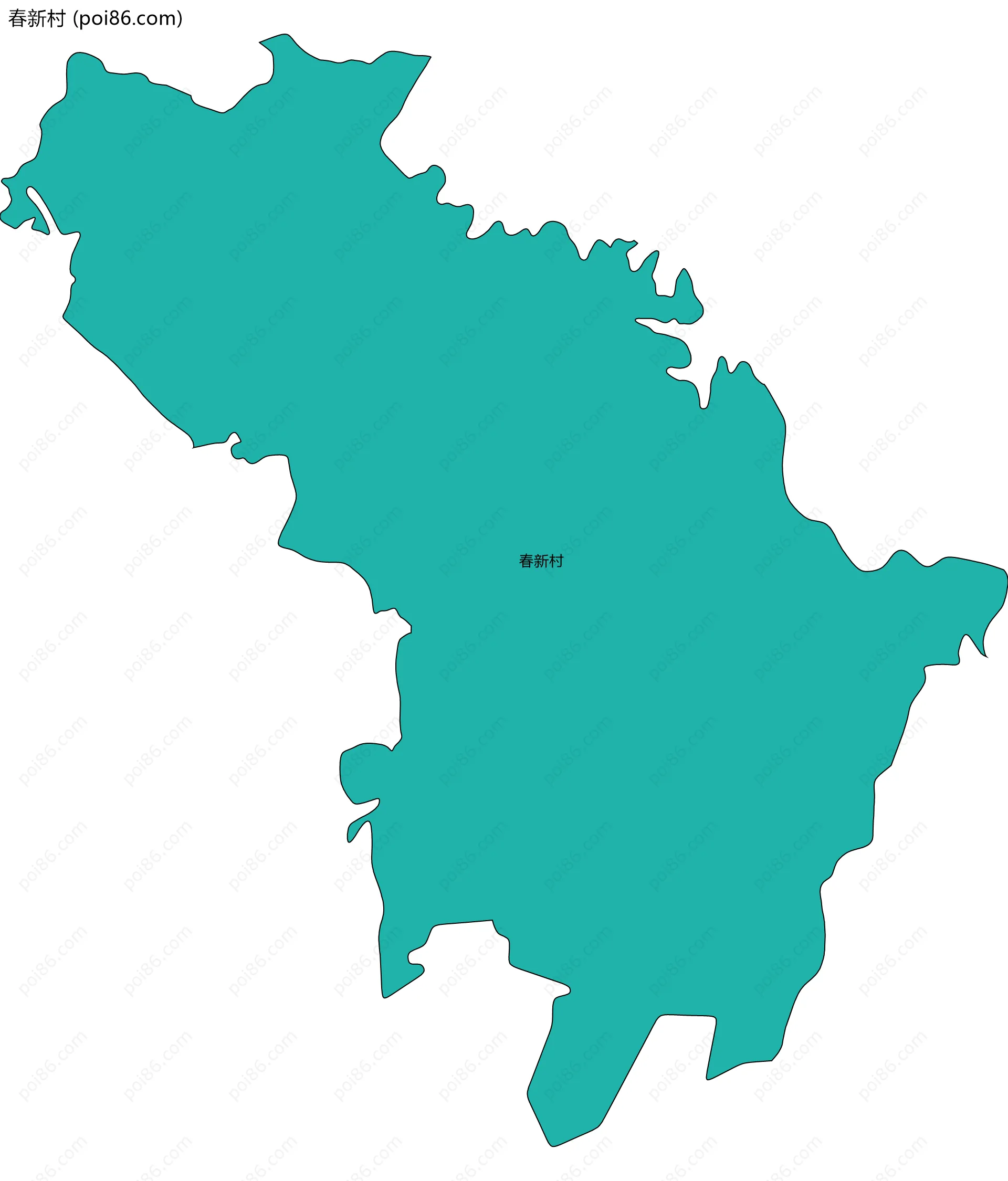 春新村边界地图