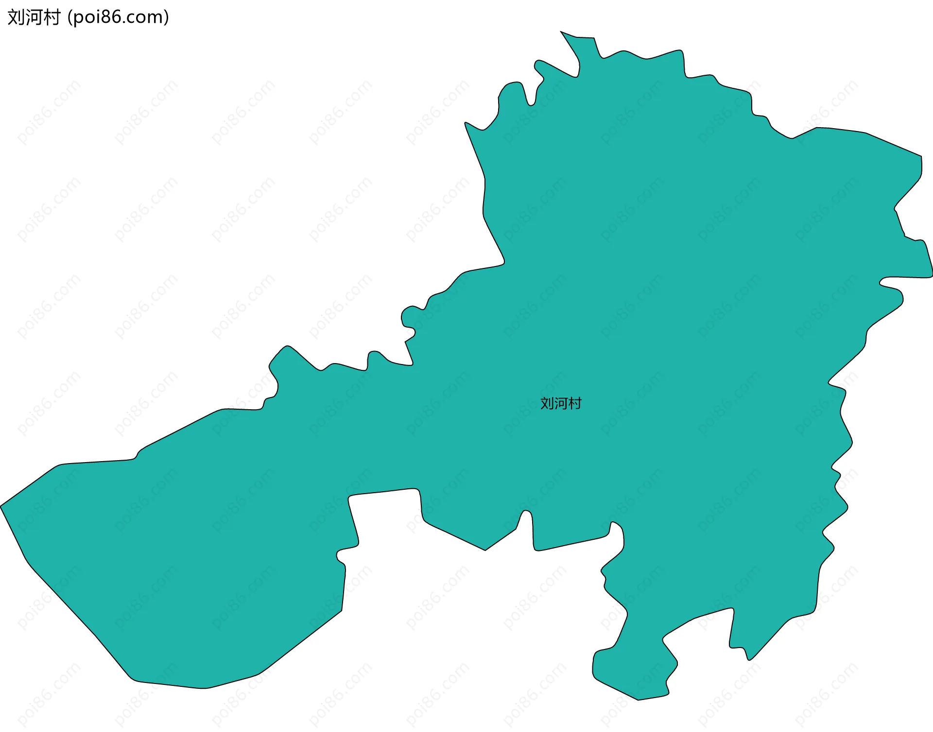 刘河村边界地图