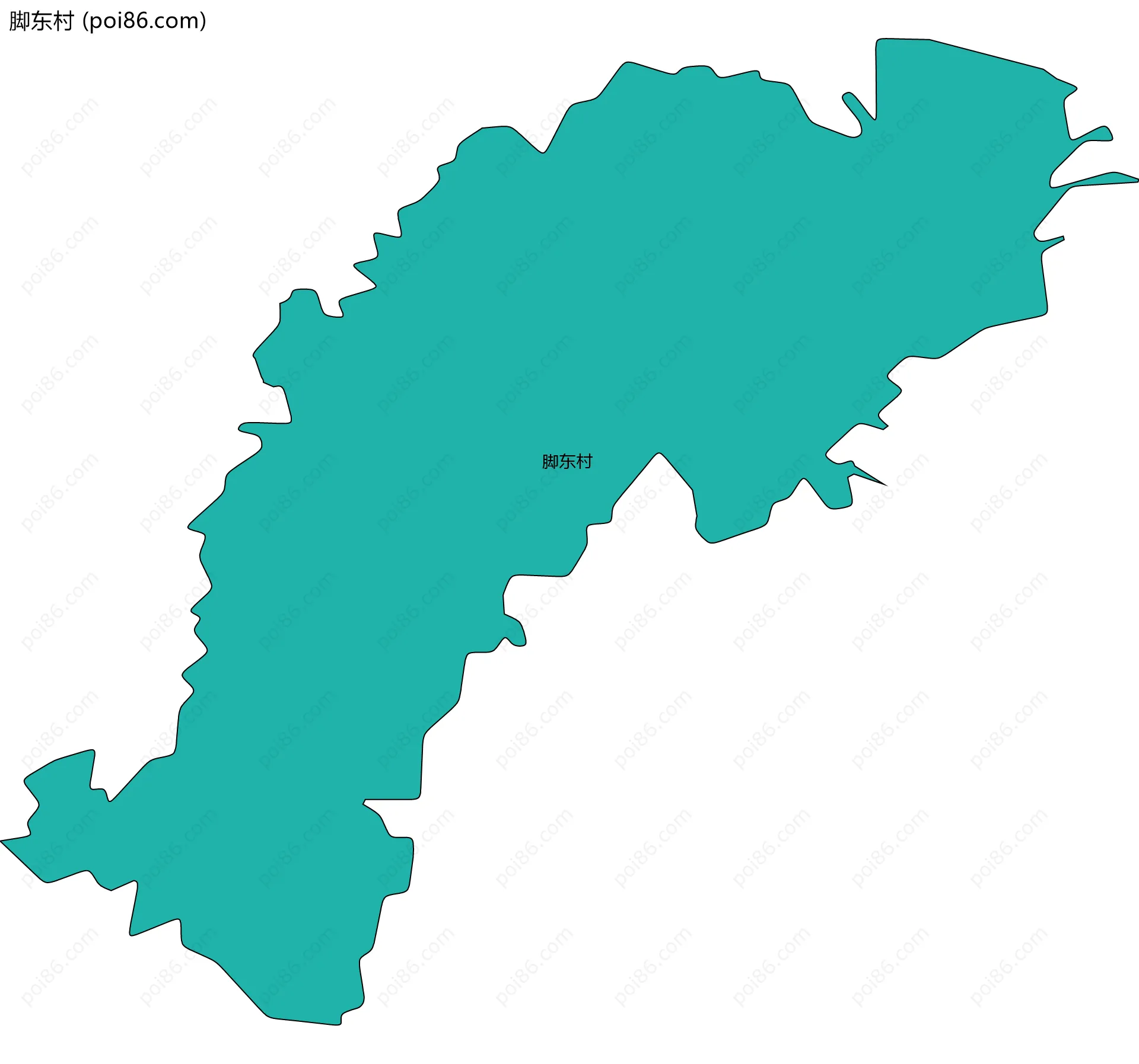 脚东村边界地图