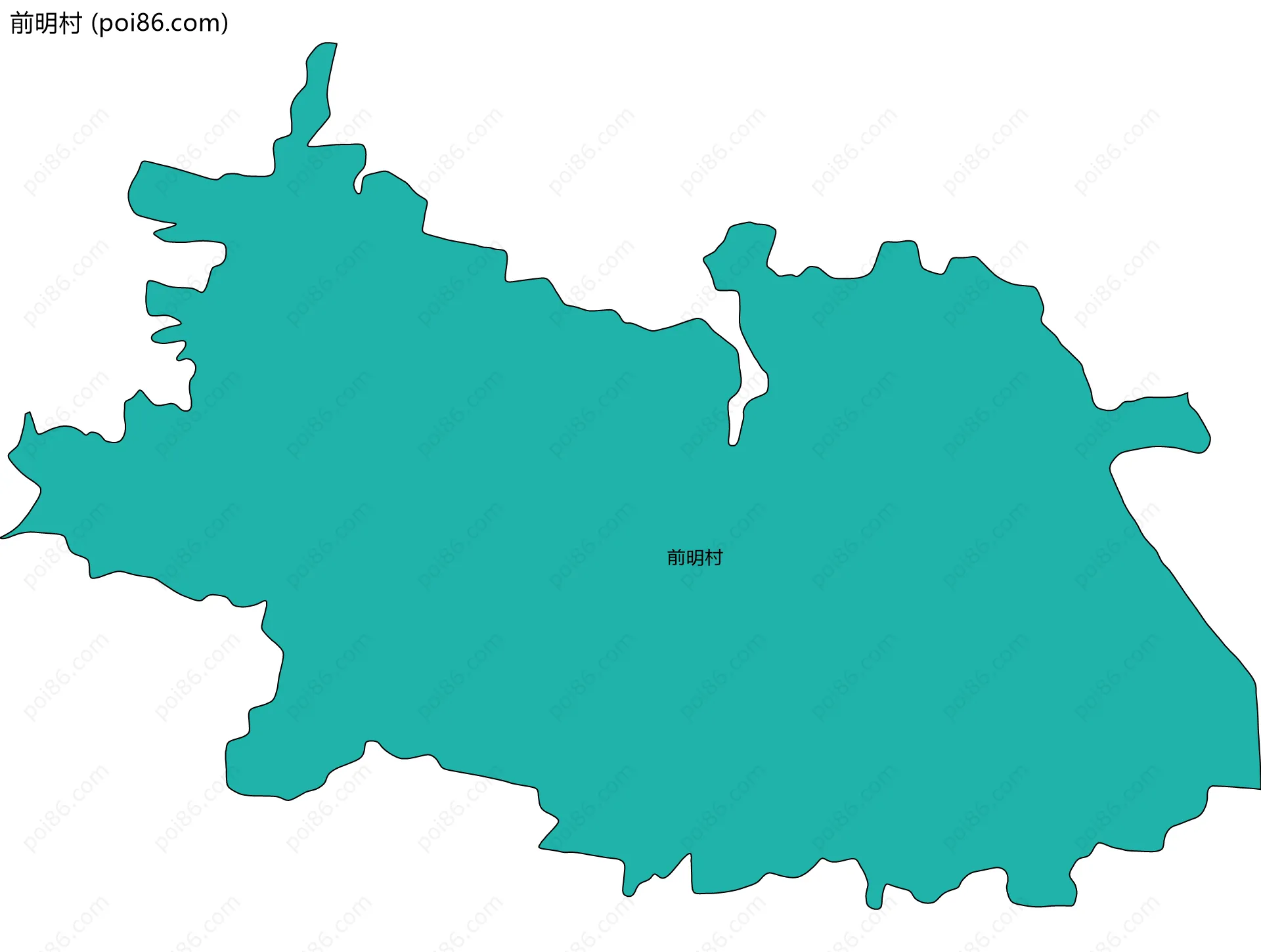 前明村边界地图