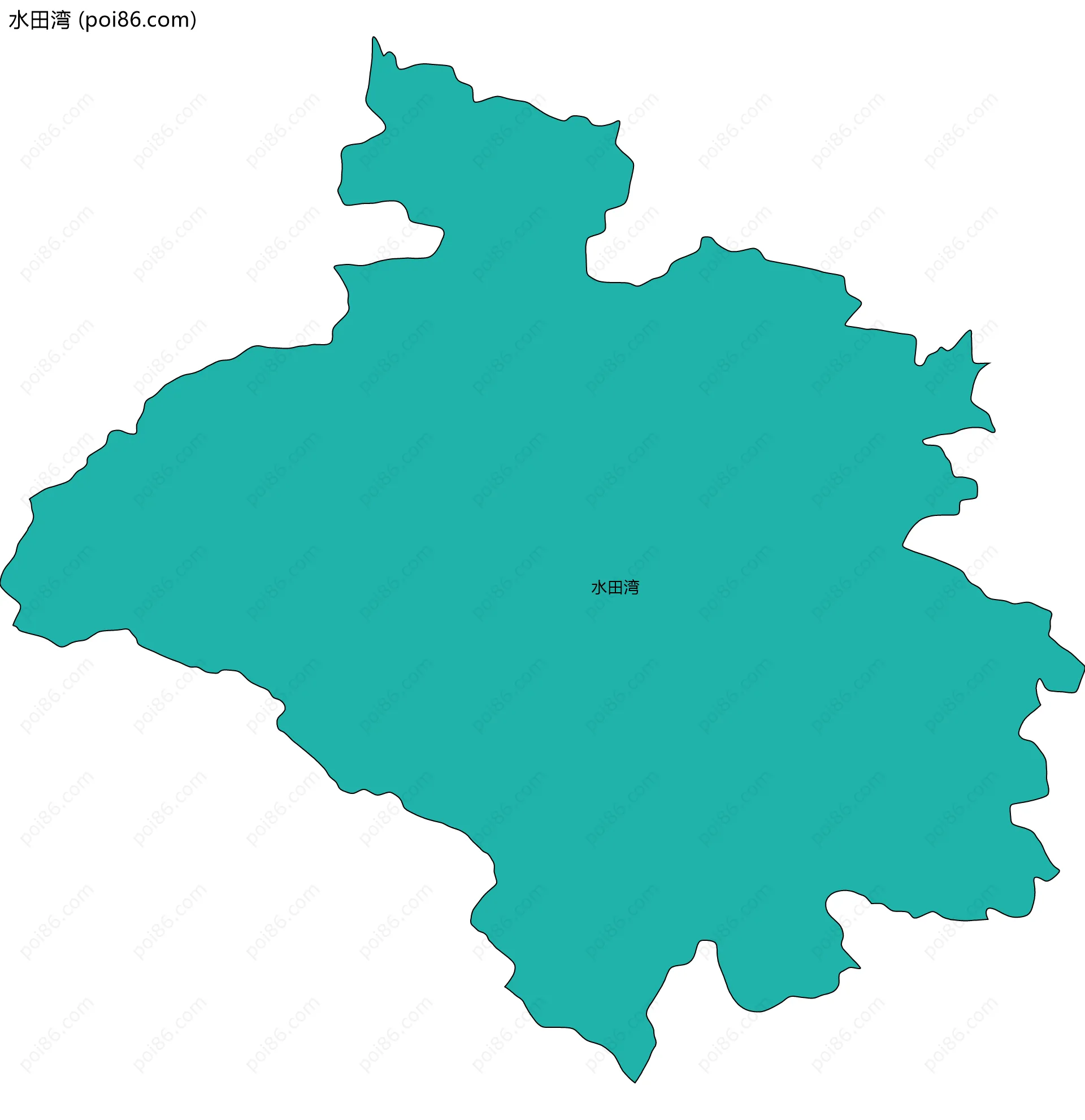 水田湾边界地图