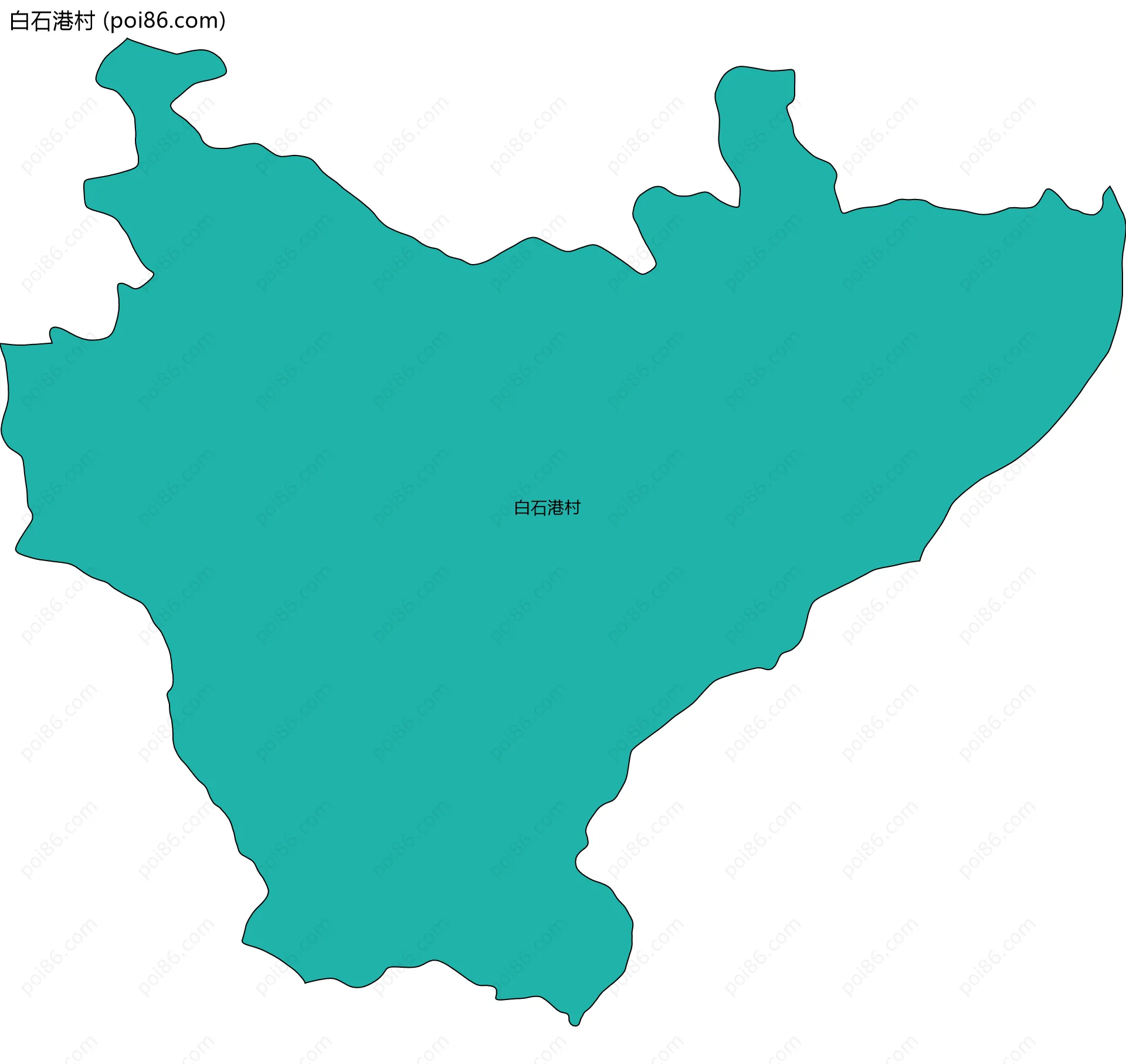白石港村边界地图