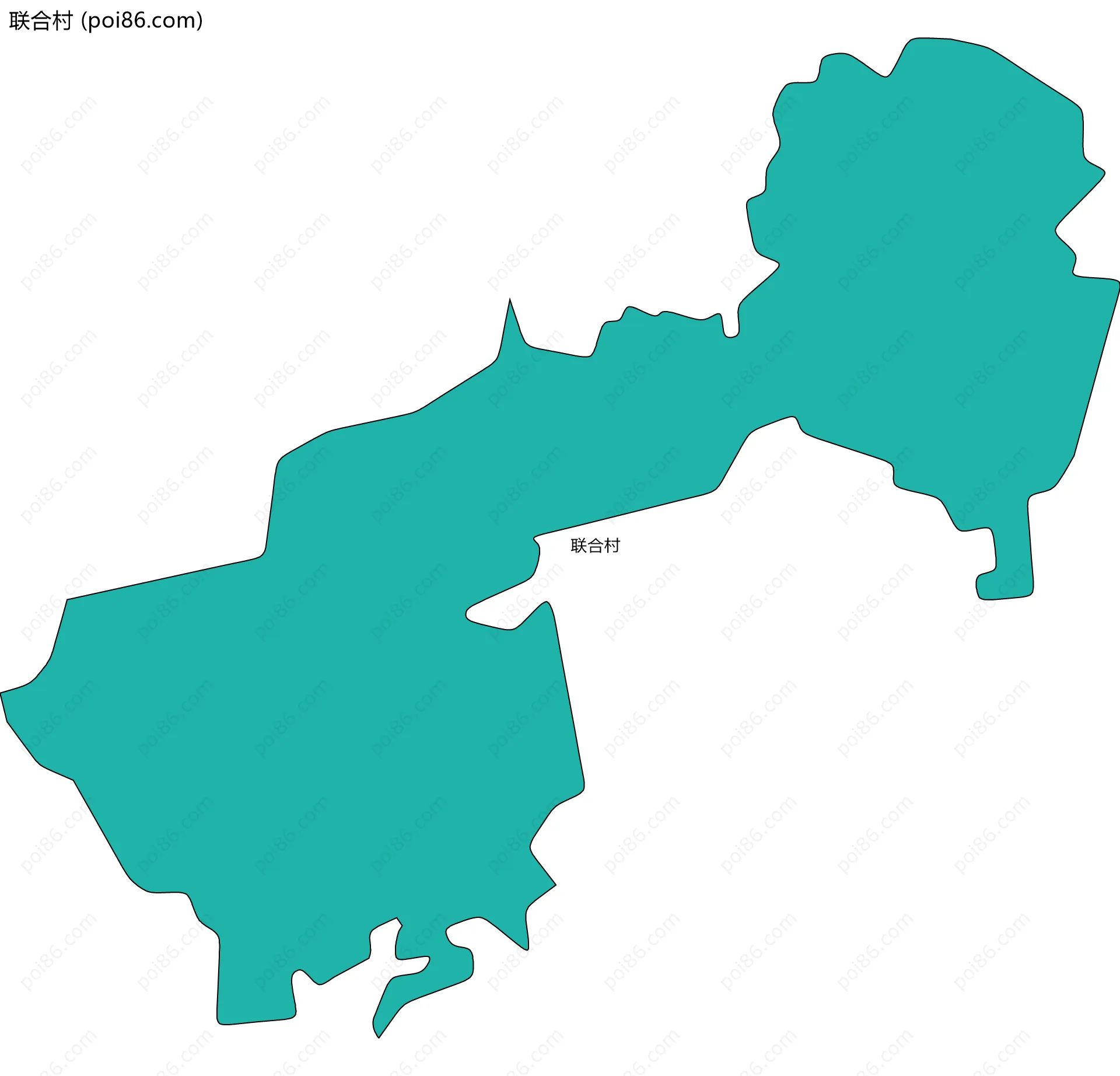 联合村边界地图