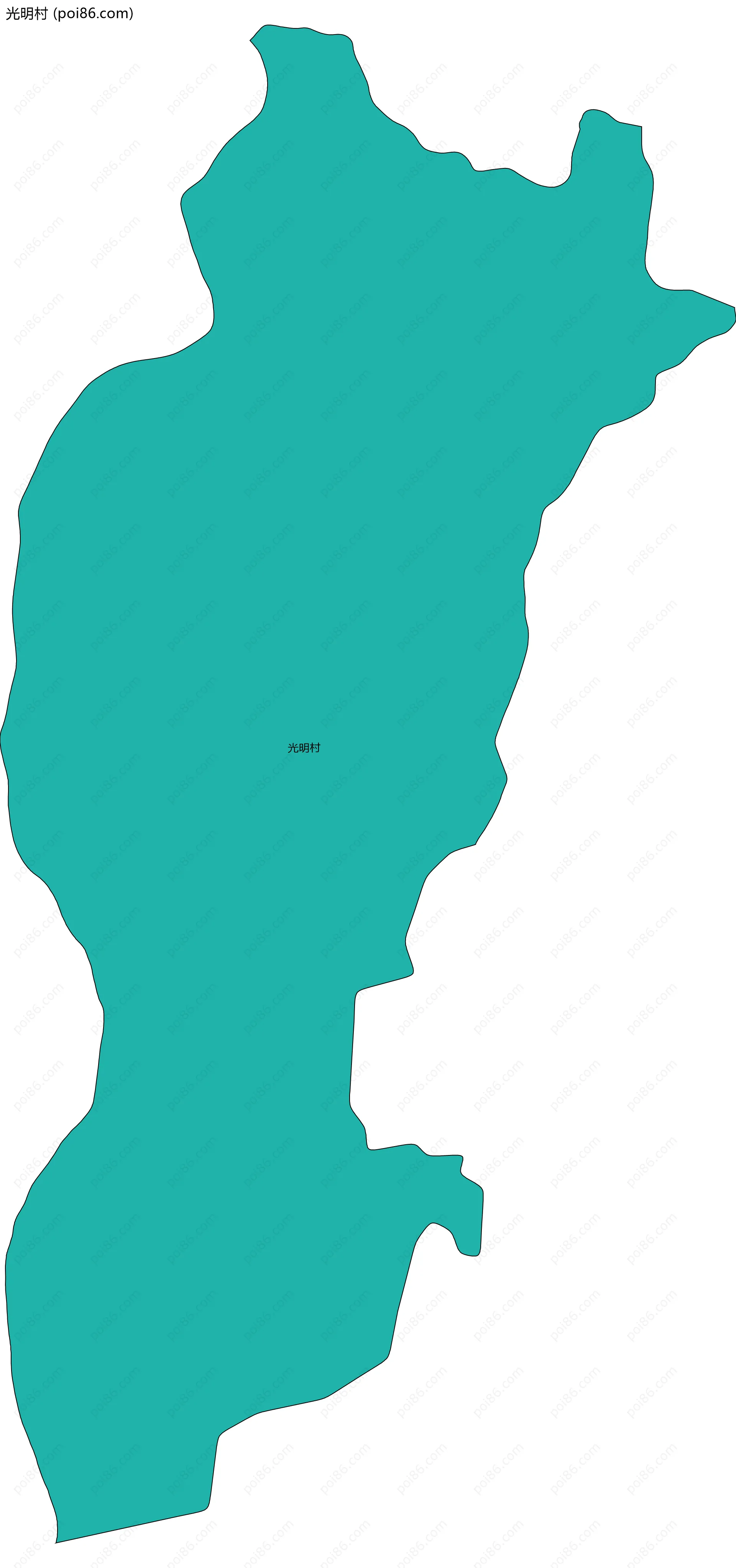 光明村边界地图