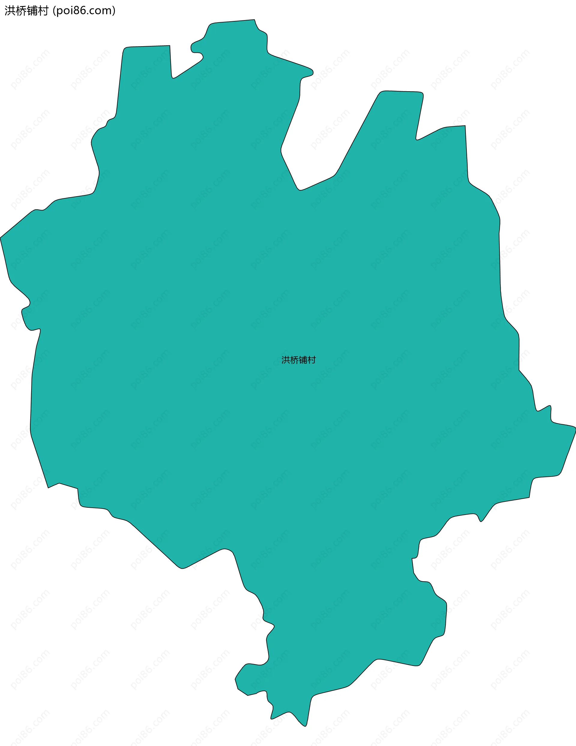 洪桥铺村边界地图