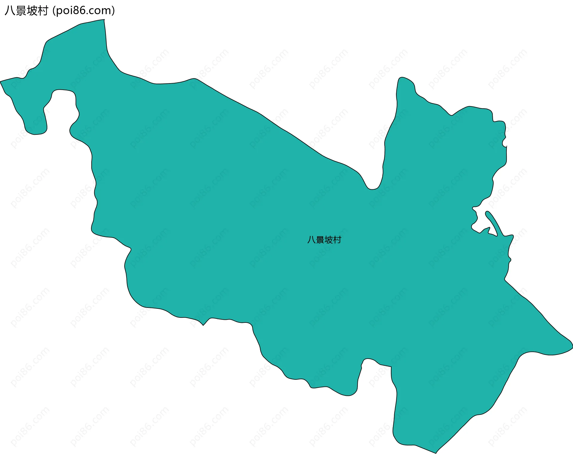 八景坡村边界地图
