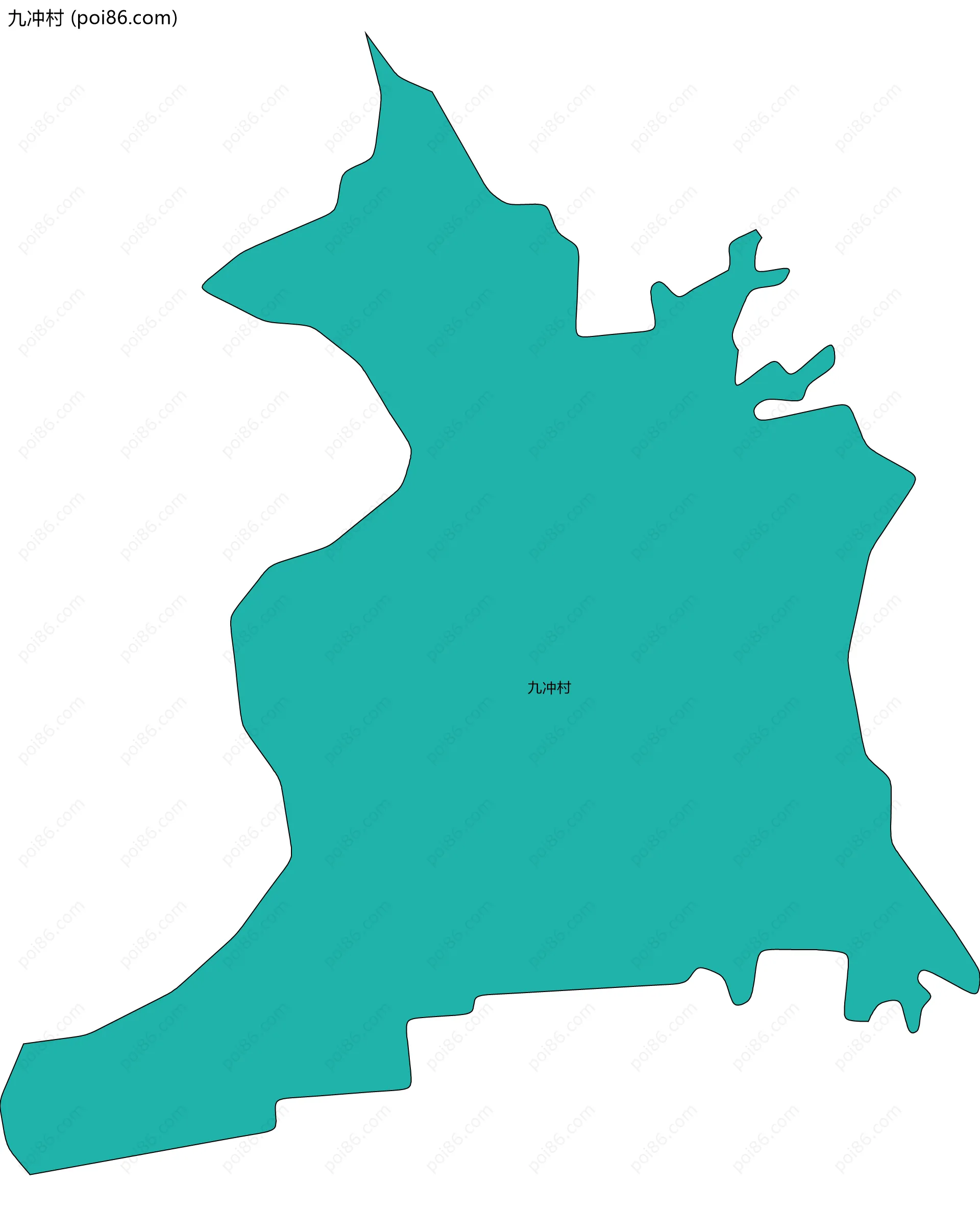 九冲村边界地图