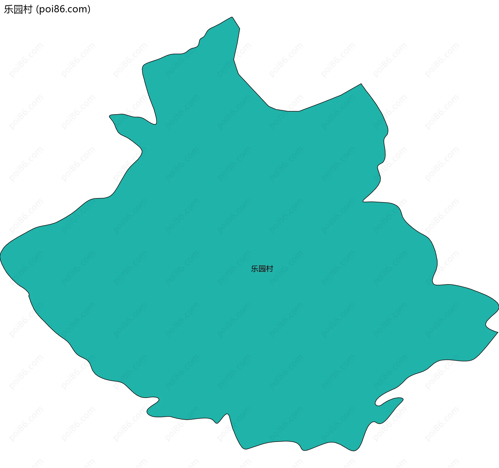 乐园村边界地图