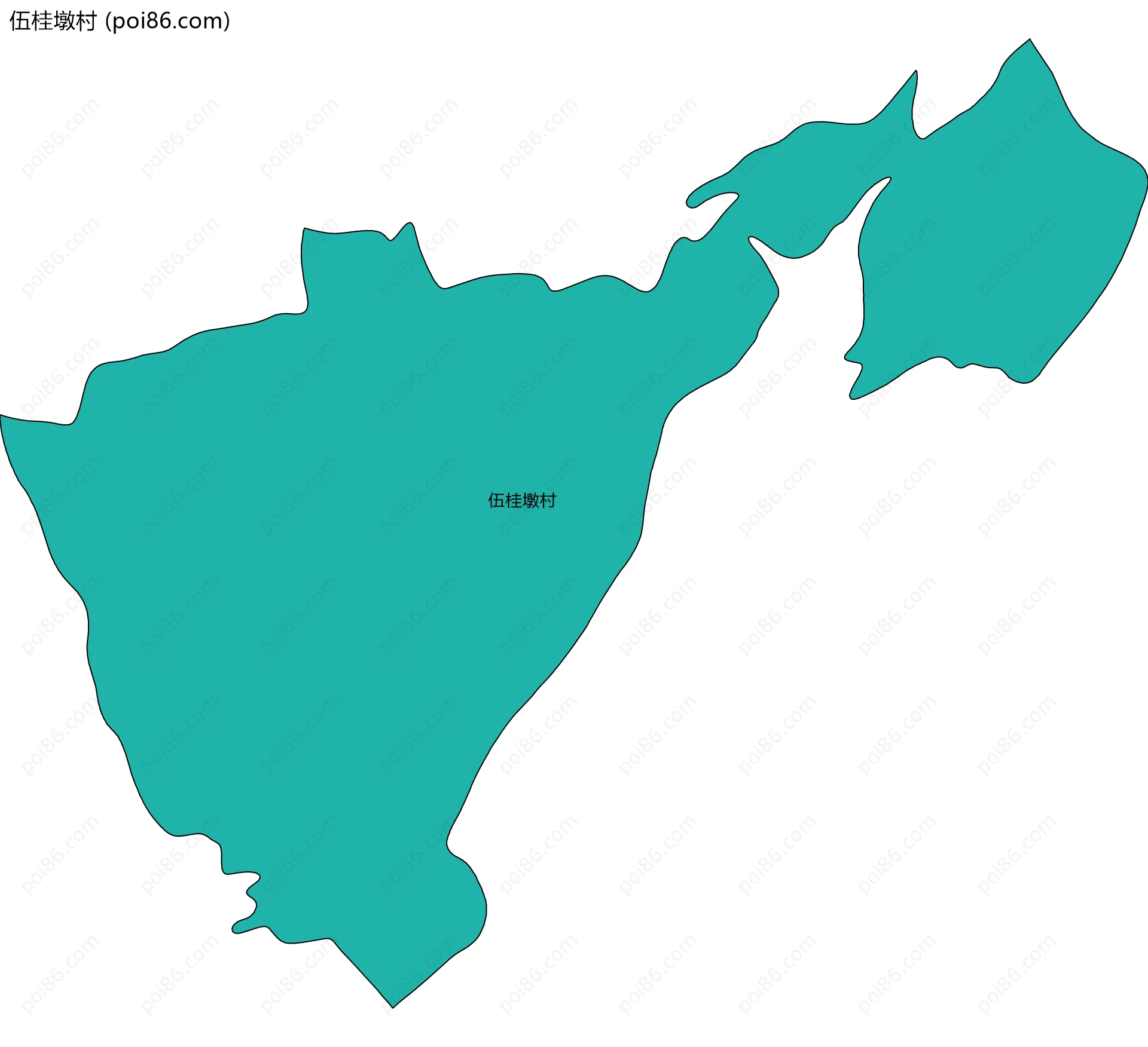 伍桂墩村边界地图