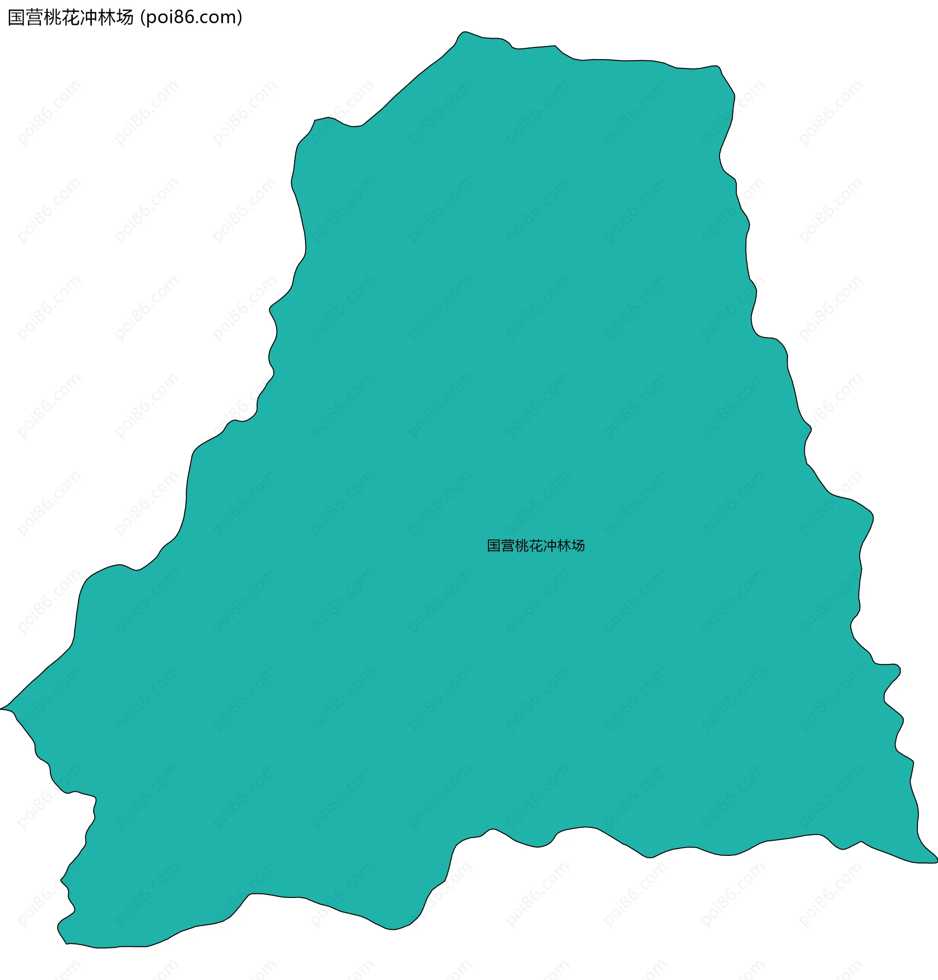 国营桃花冲林场边界地图