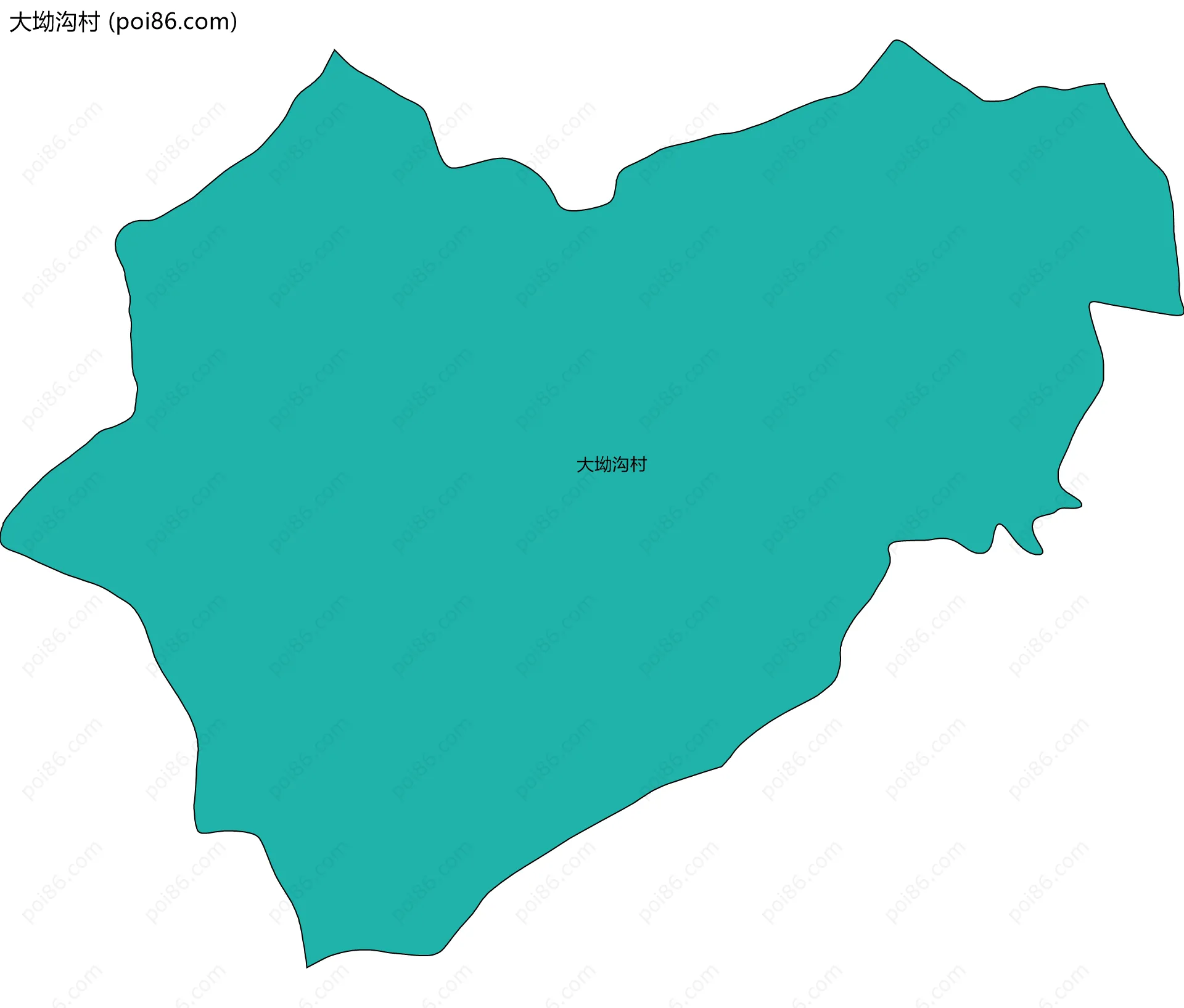 大坳沟村边界地图