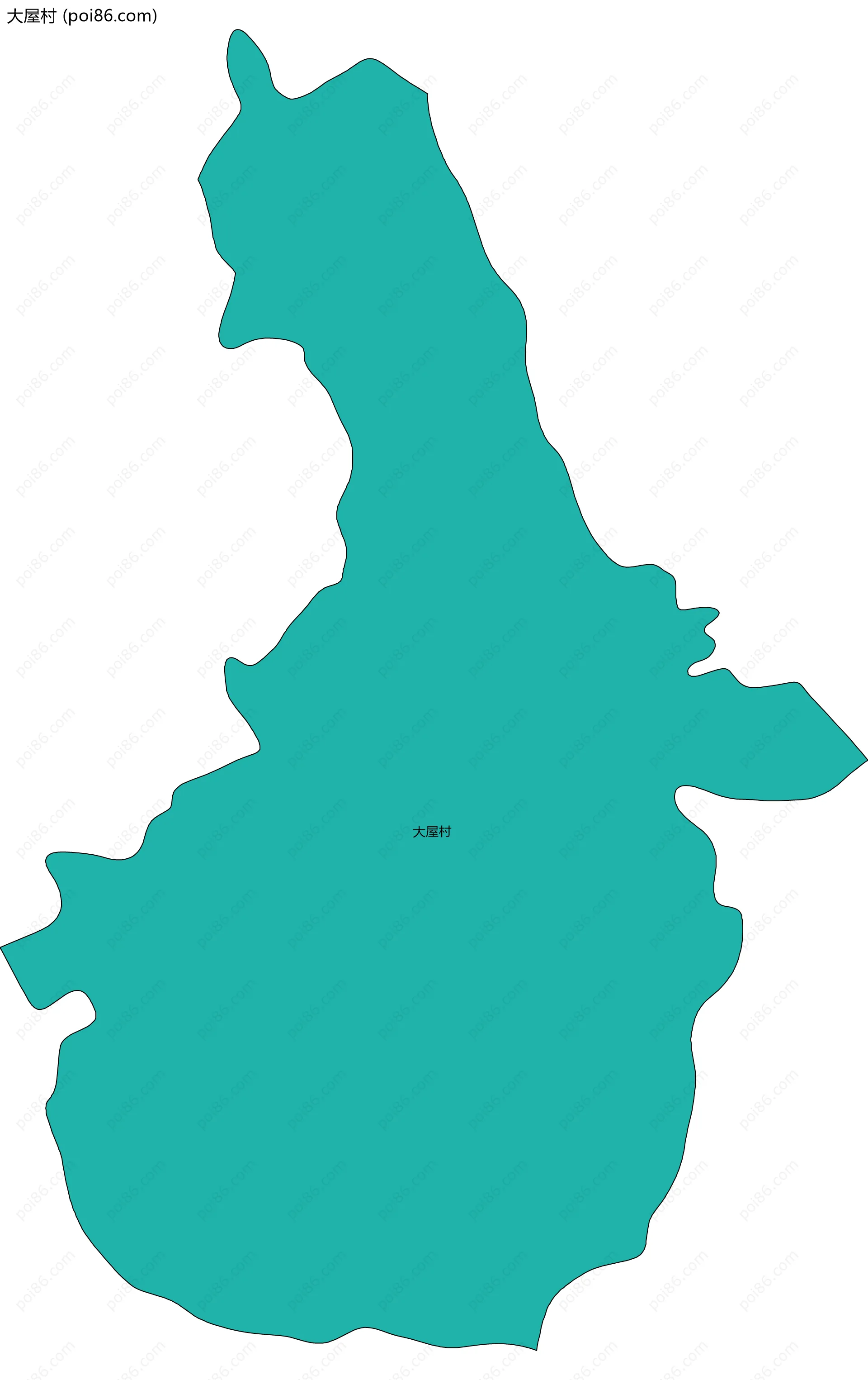 大屋村边界地图