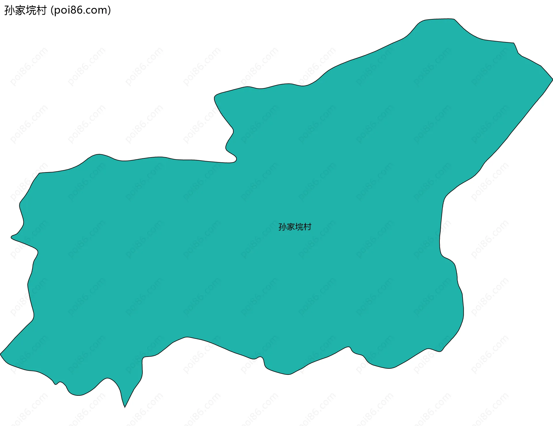 孙家垸村边界地图