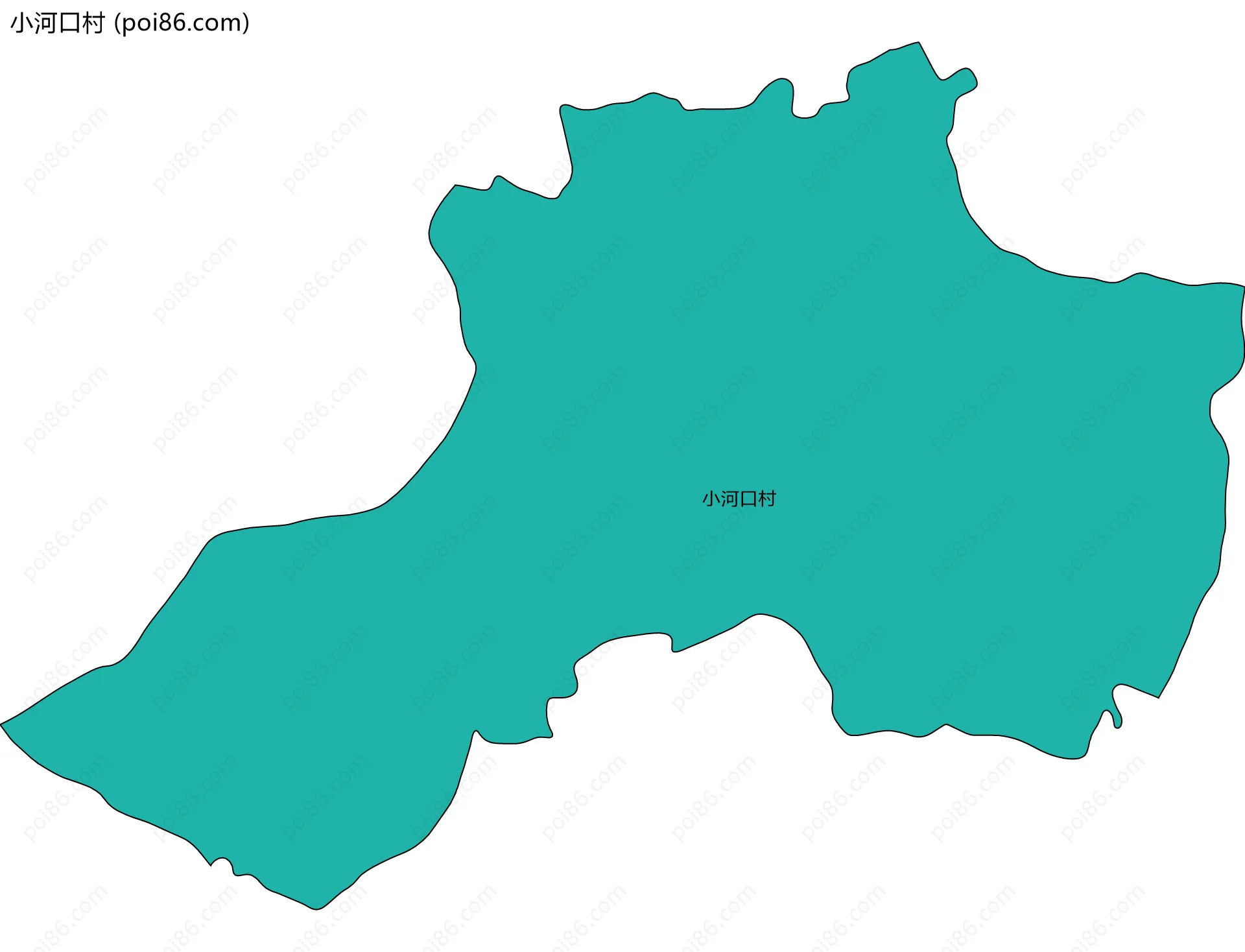 小河口村边界地图