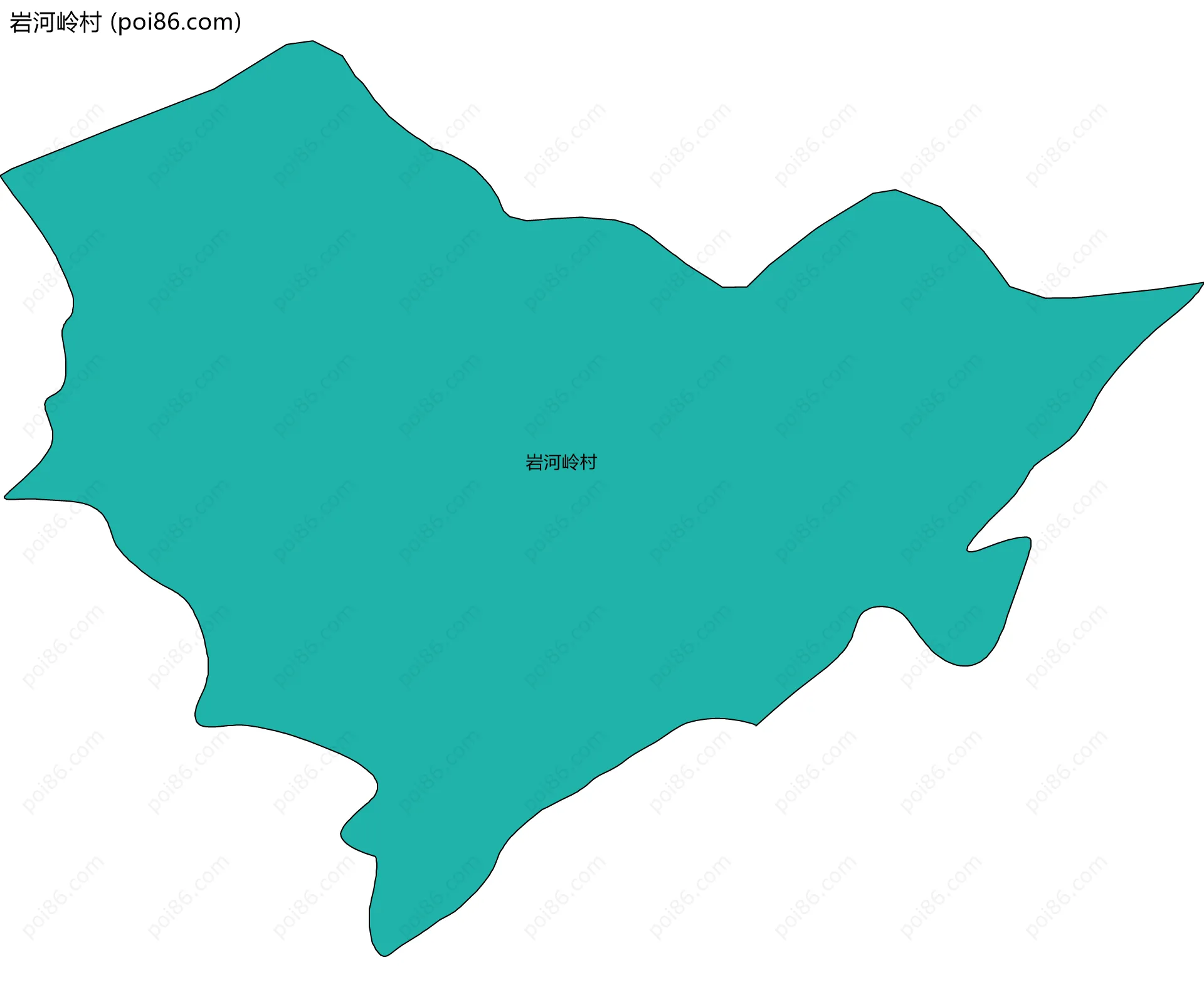 岩河岭村边界地图
