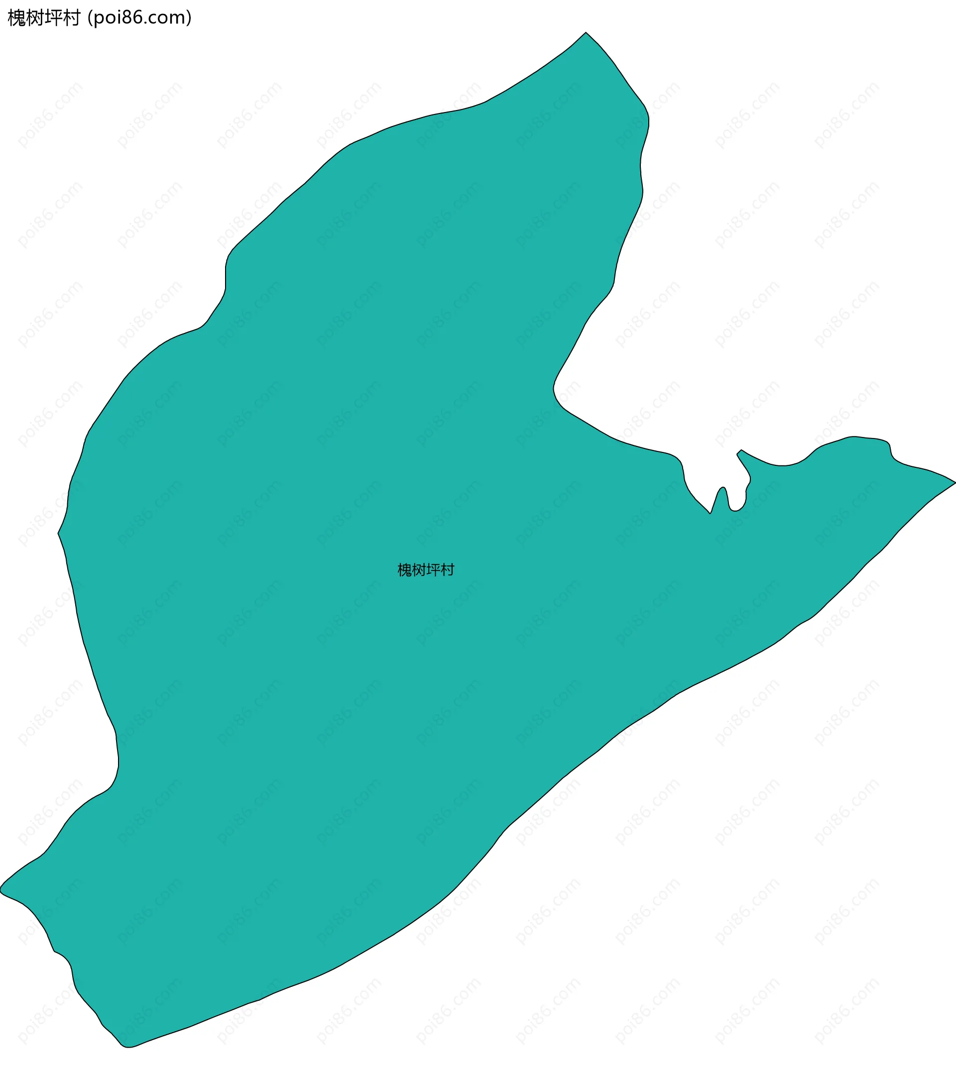 槐树坪村边界地图